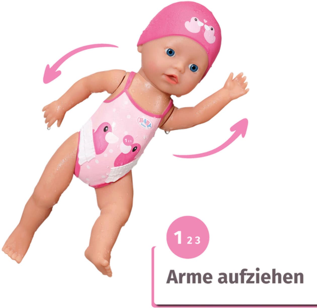 Baby Born Babypuppe »My First Swim Girl, 30 cm«, schwimmt Kraul und Schmetterling