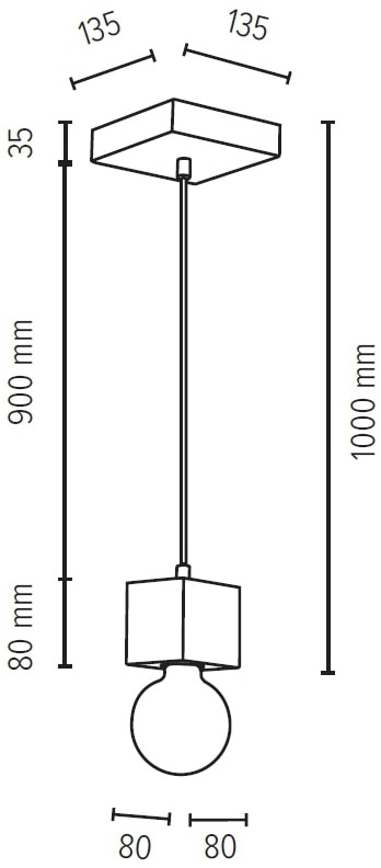 Black Friday SPOT Light Pendelleuchte Ideal Beton, »STRONG«, Echtes für BAUR Vintage-Leuchtmittel 1 Hängeleuchte, | flammig-flammig