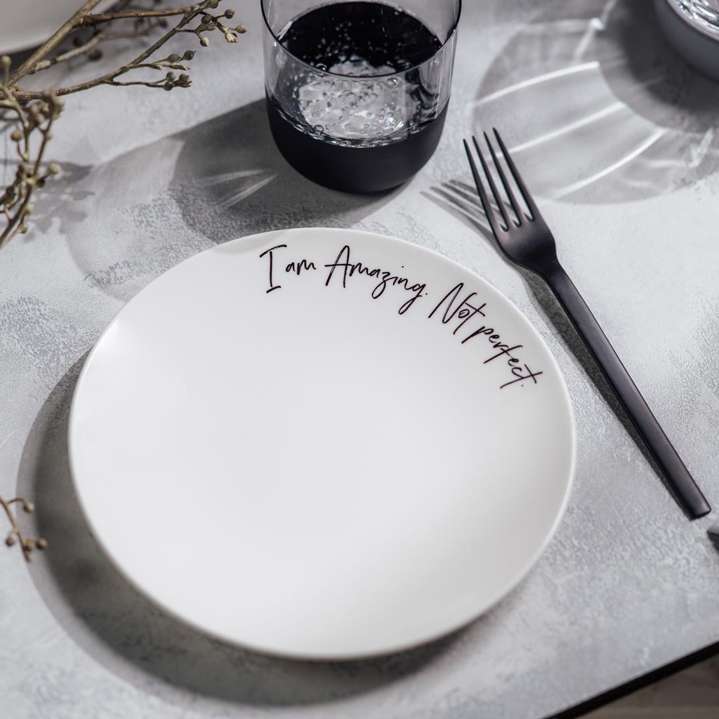 Villeroy & Boch Geschirr-Set »Frühstücks-Set Amazing not perfect Statement 3er Set weiß« Spülmaschinengeeignet, Mikrowellengeeignet
