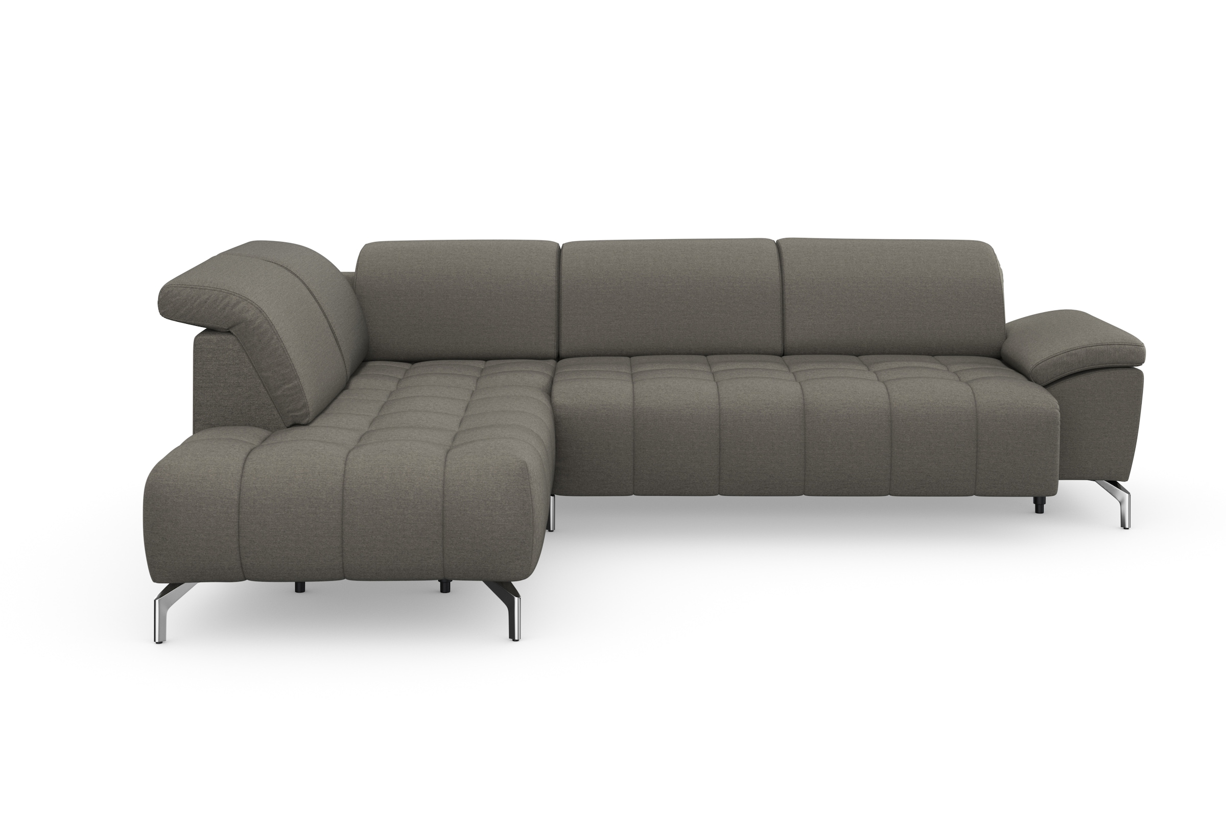 sit&more Ecksofa "Cool L-Form" wahlweise mit Kopfteilverstellung und Vorziehsitz, motorisch