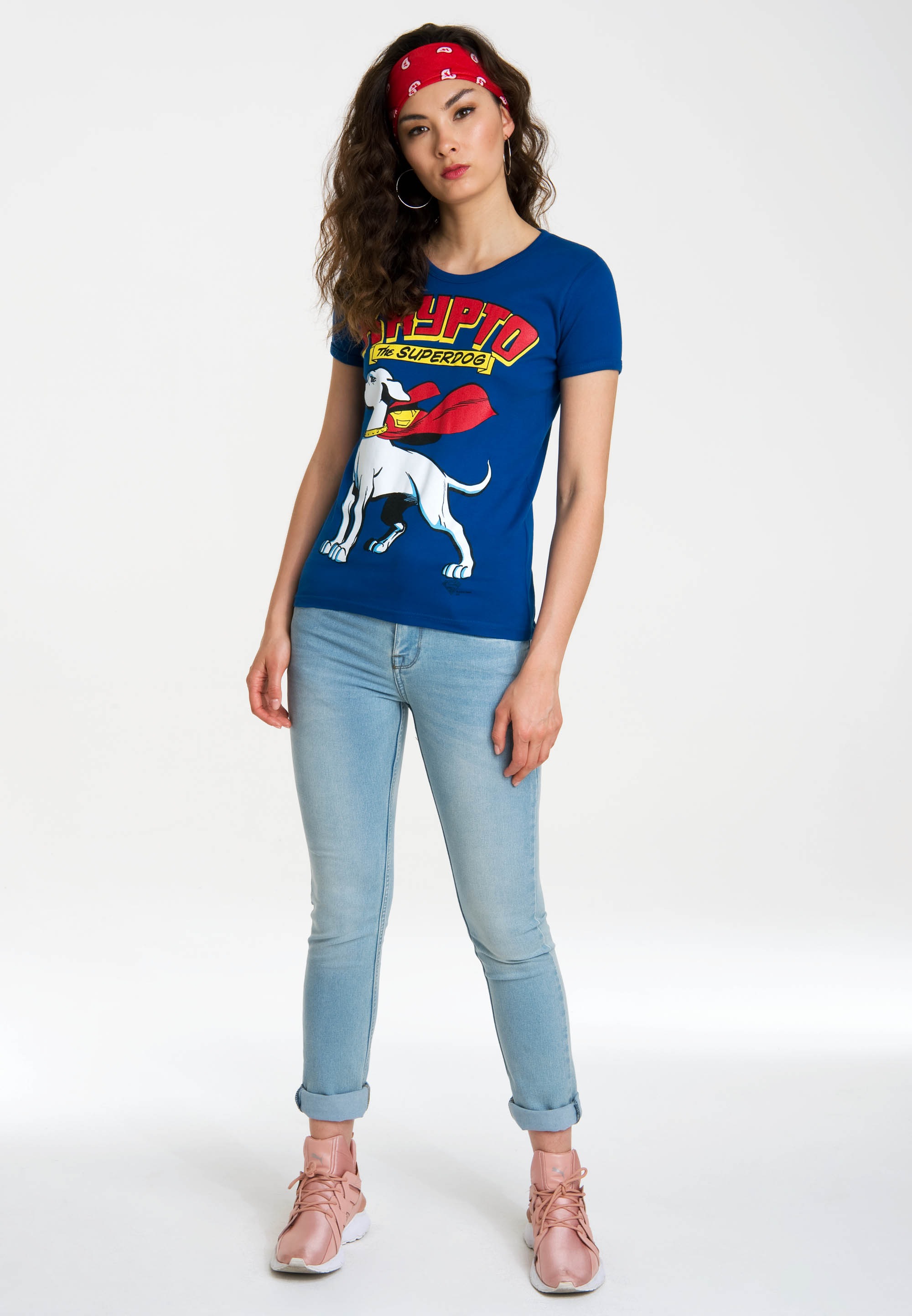 LOGOSHIRT T-Shirt »Krypto the Superdog«, mit lizenziertem Originaldesign