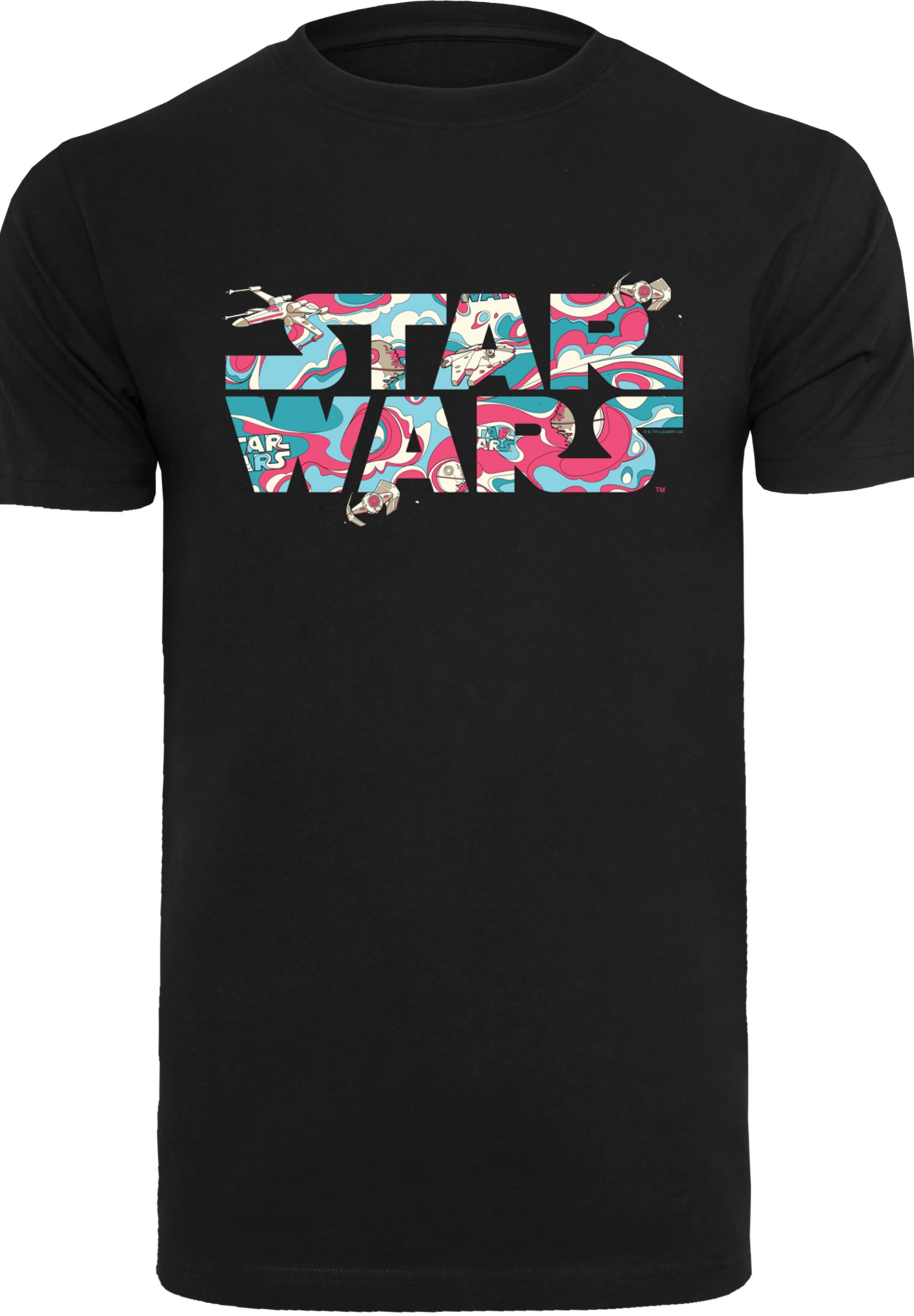 F4NT4STIC T-Shirt »Star Wars Wavy Ship Logo«, Herren,Premium Merch,Regular-Fit,Basic,Bedruckt