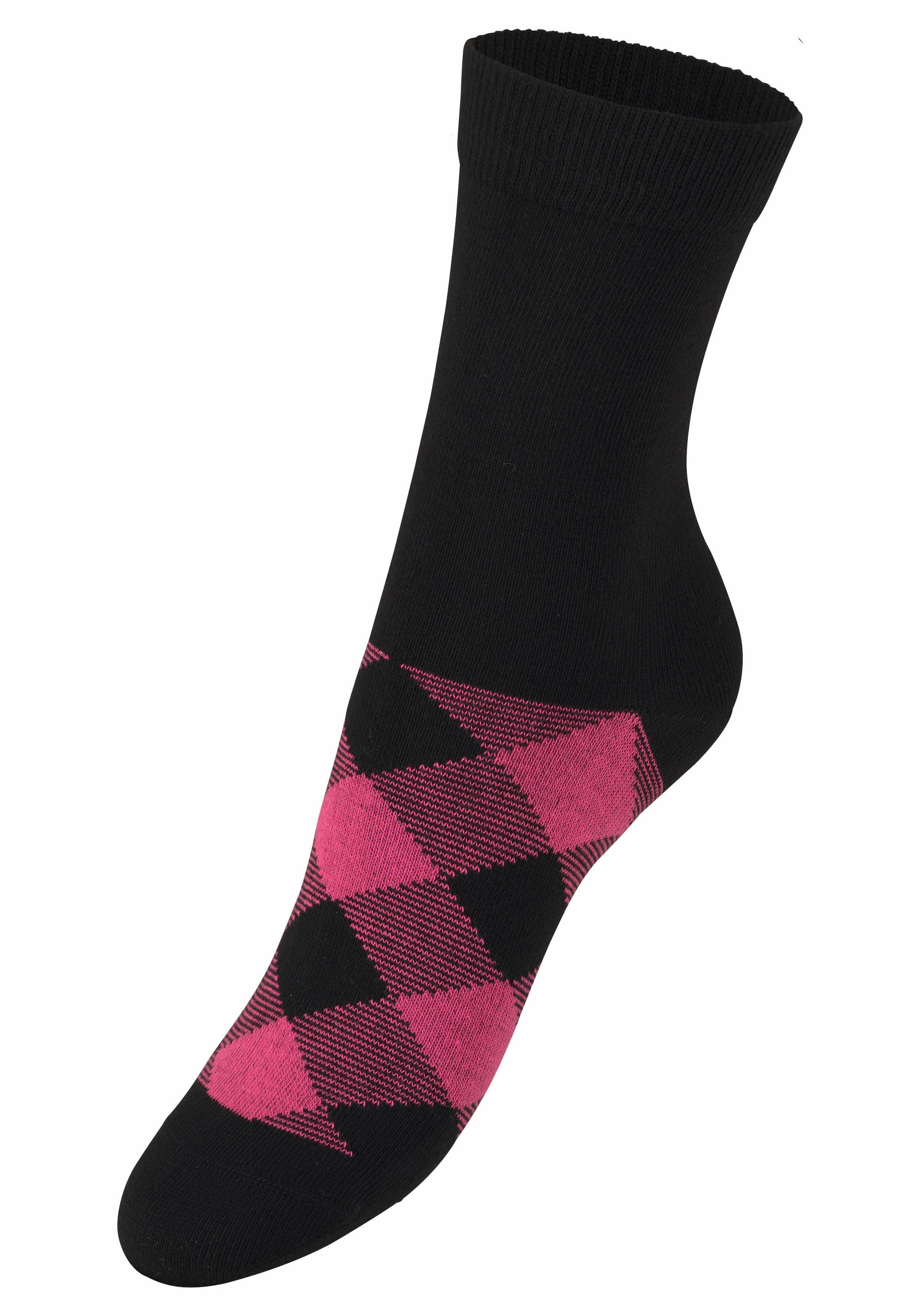 H.I.S Socken, (7 Paar), in angesagtem Rhombenmuster