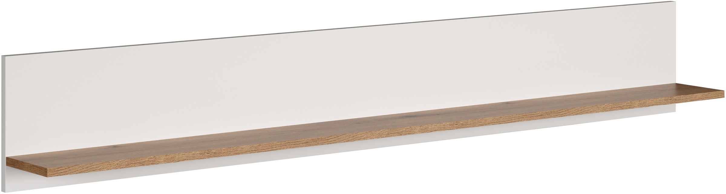 INOSIGN Wandboard "Linz" 1 Stk. tlg. großzügige Bücherleiste in Weiß/Eiche günstig online kaufen