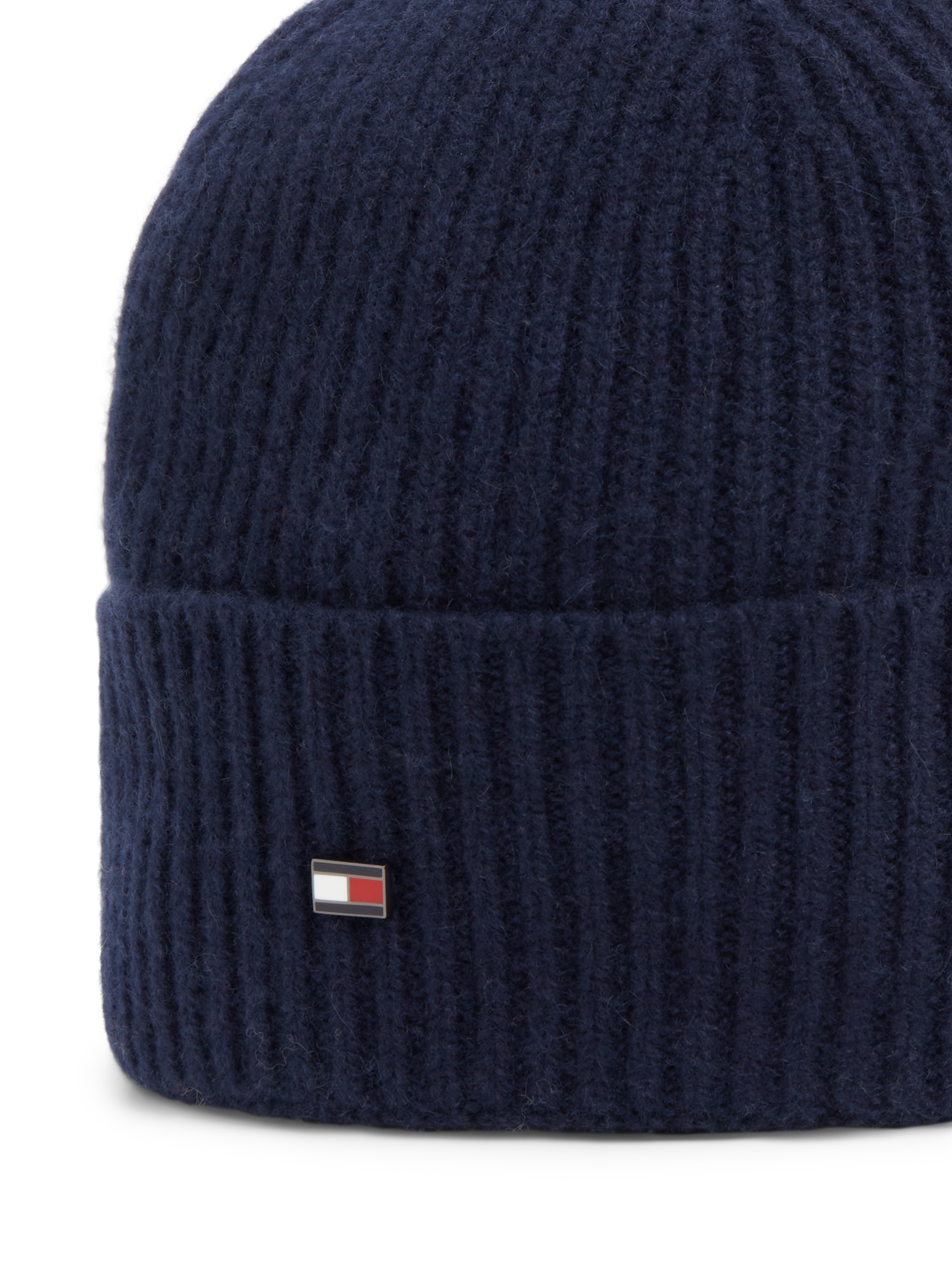 Tommy Hilfiger Strickmütze »FLAG CASHMERE BEANIE« One size mit Markenlogo