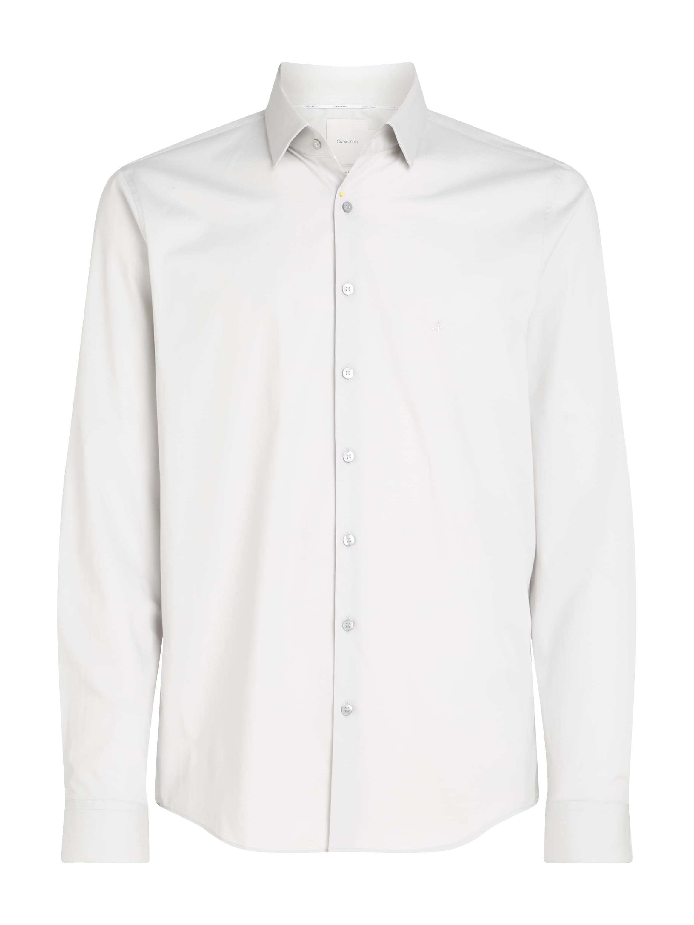 Calvin Klein Businesshemd »POPLIN STRETCH SLIM SHIRT« mit Kentkragen, Logoprint auf Brusthöhe