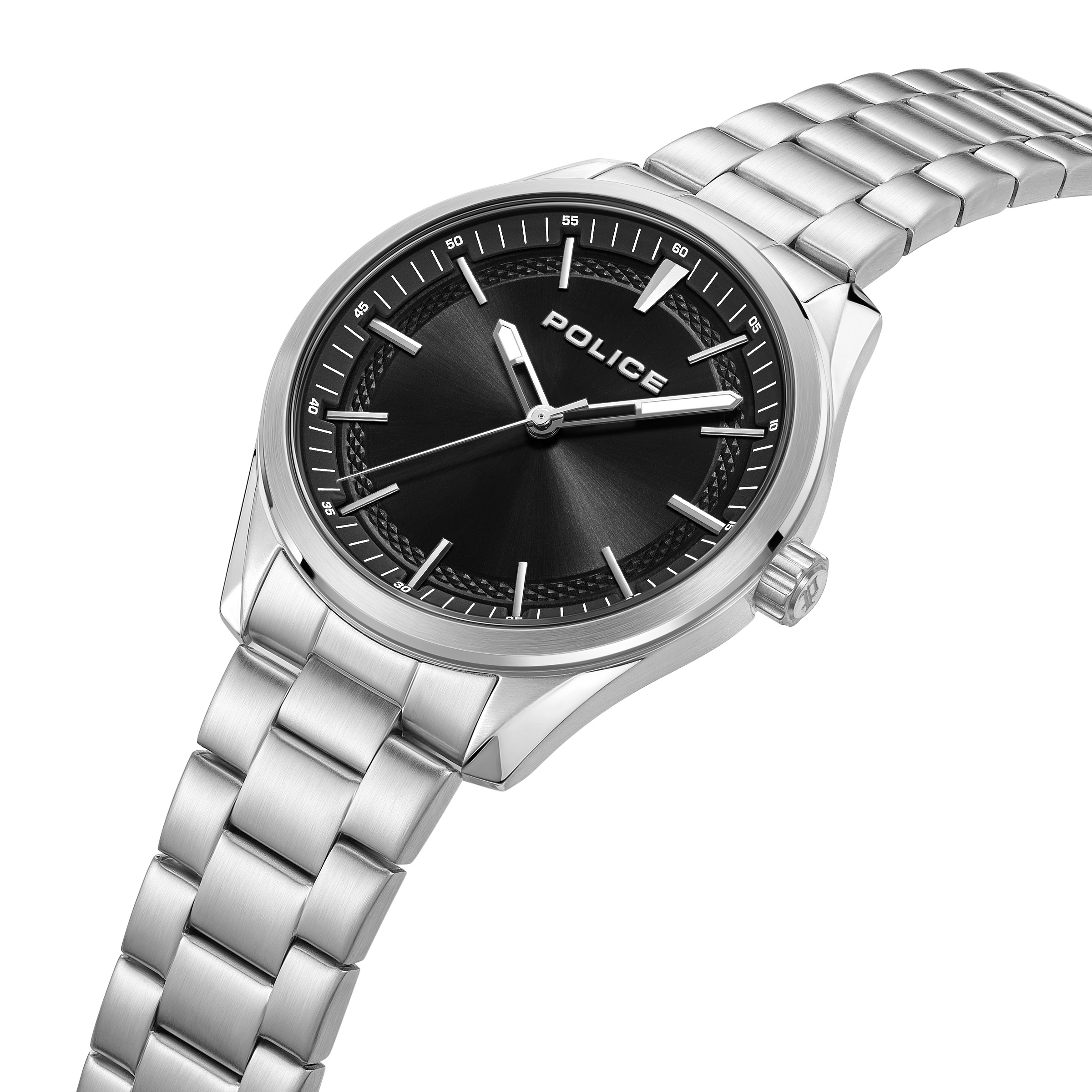 Police Quarzuhr »Grille« Armbanduhr, Herrenuhr, Edelstahlarmband, analog