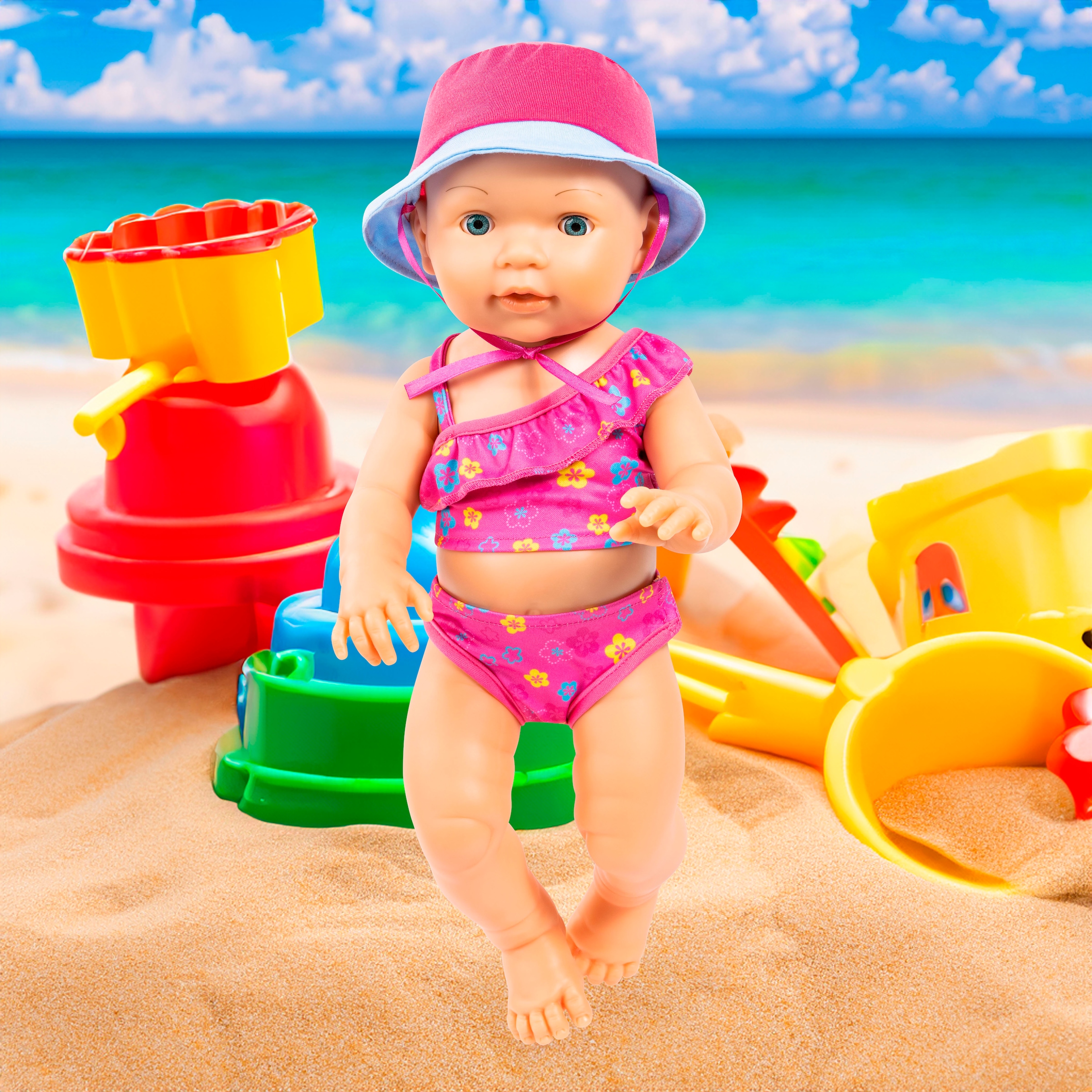 Bayer Puppenkleidung »Bikini 38-42 cm«, (Set, 3 tlg.)