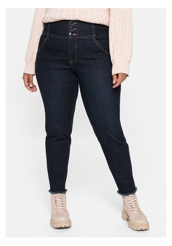Sheego Stretch-Jeans »sheego Jeans«, in Skinny-Form mit hohem Bund und Fransensaum kaufen