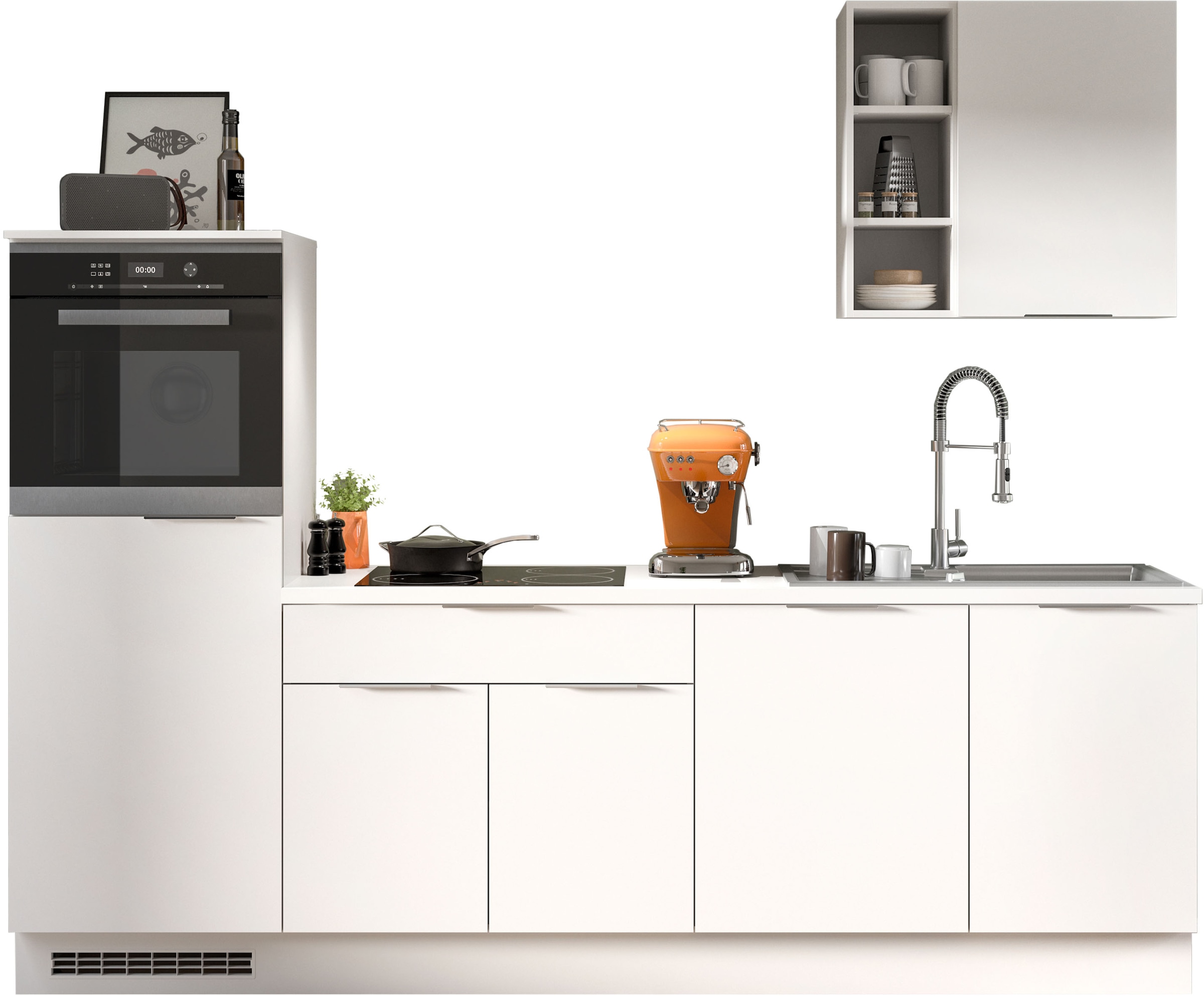 KOCHSTATION Küchenzeile "KS-Lulea", Breite 260 cm, ohne E-Geräte, mit 3 cm günstig online kaufen