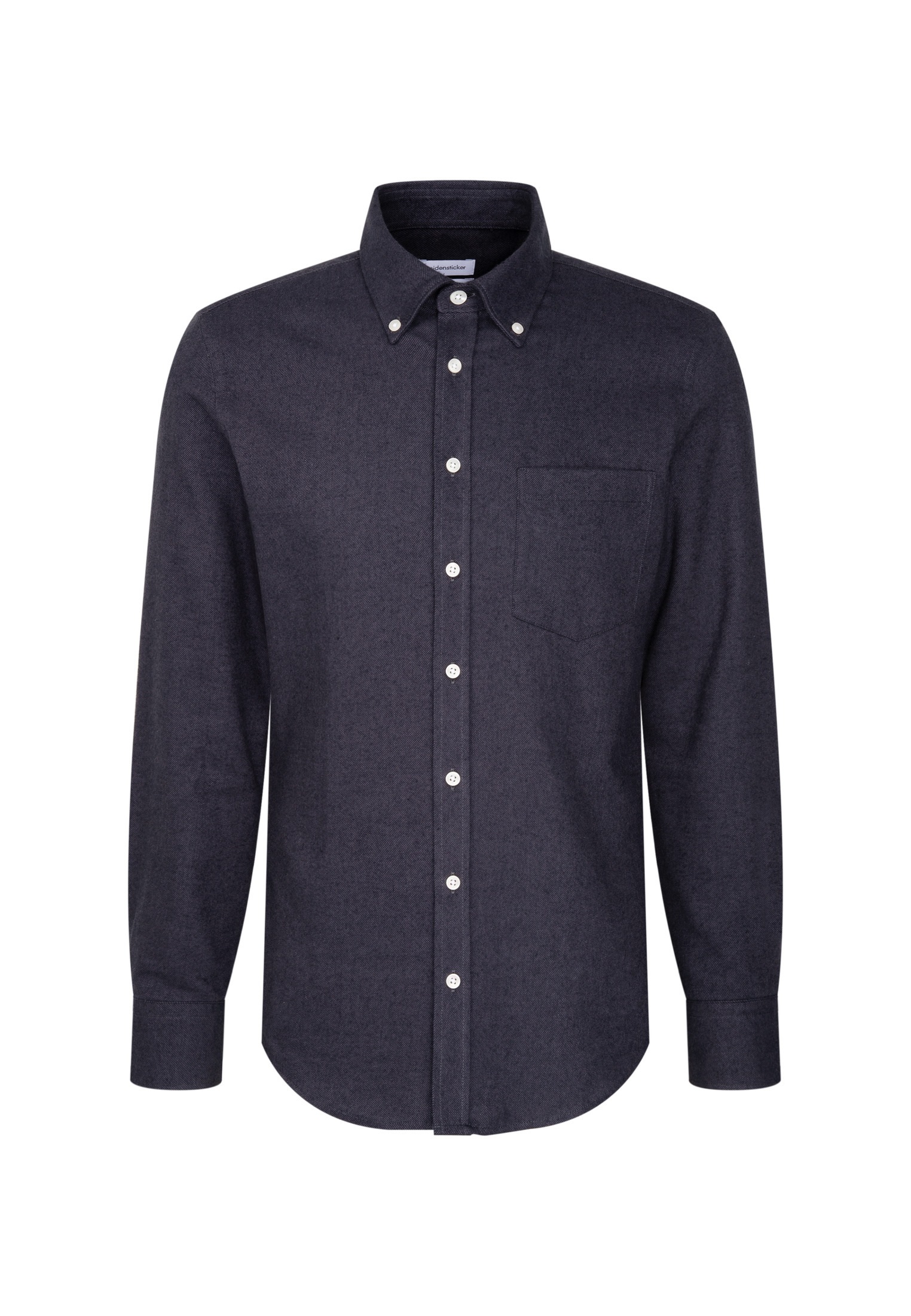 seidensticker Flanellhemd, Slim 1/1 Button-Down-Kragen Uni