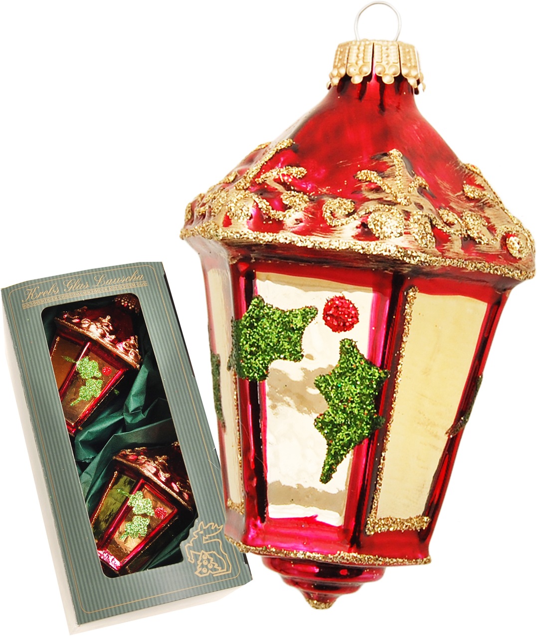 Krebs Glas Lauscha Christbaumschmuck »Sternsinger Laterne« Glas, 2 Stück