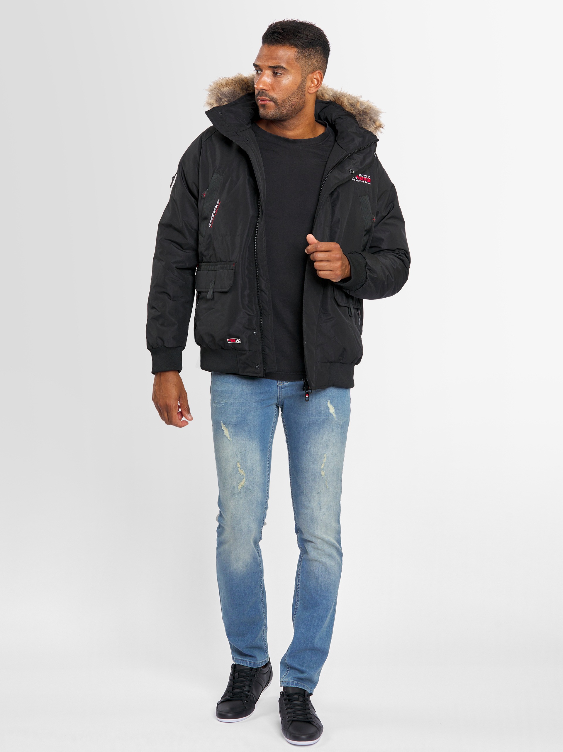 Arctic Seven Winterjacke »ASArthuro«, mit abnehmbarer Kapuze und abnehmbarem Kunstfell