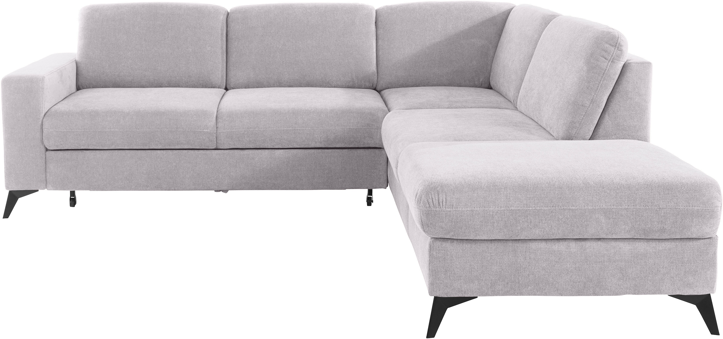 Places of Style Ecksofa »Lolland L-Form«, Wahlweise mit Bettfunktion und Stauraum, auch mit abwischbarem Bezug