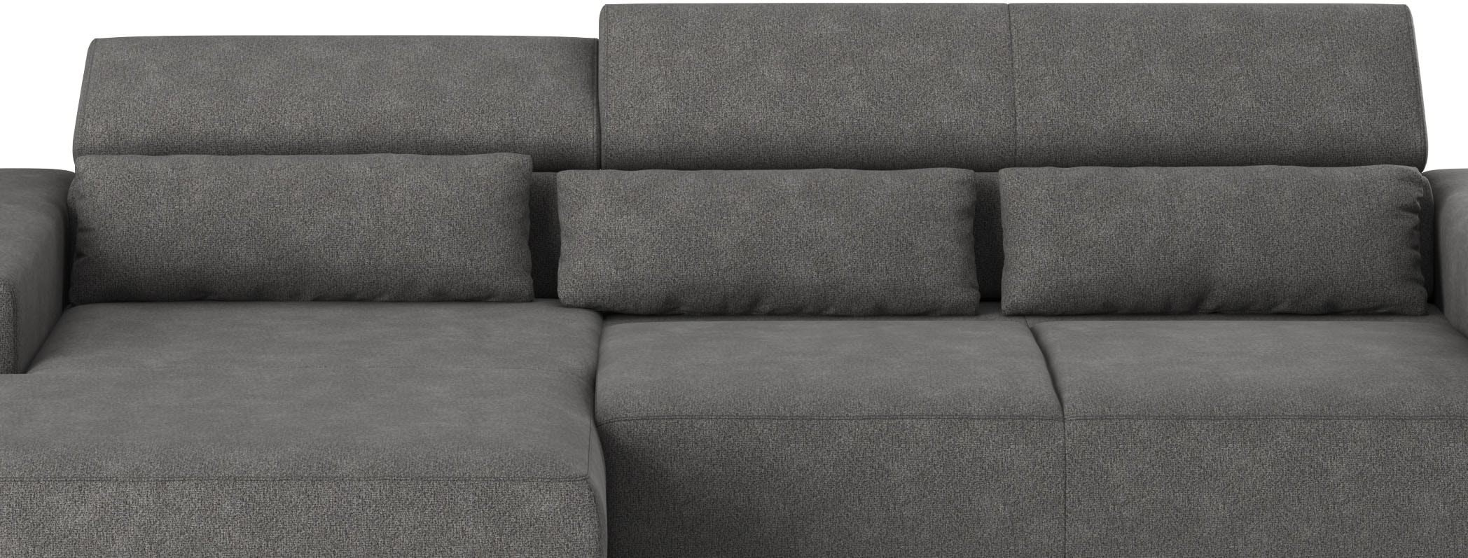COTTA Ecksofa »Side L-Form, mit Kopfteilverstellung & 3 Nierenkissen«, optional motorische Sitztiefenverstellung