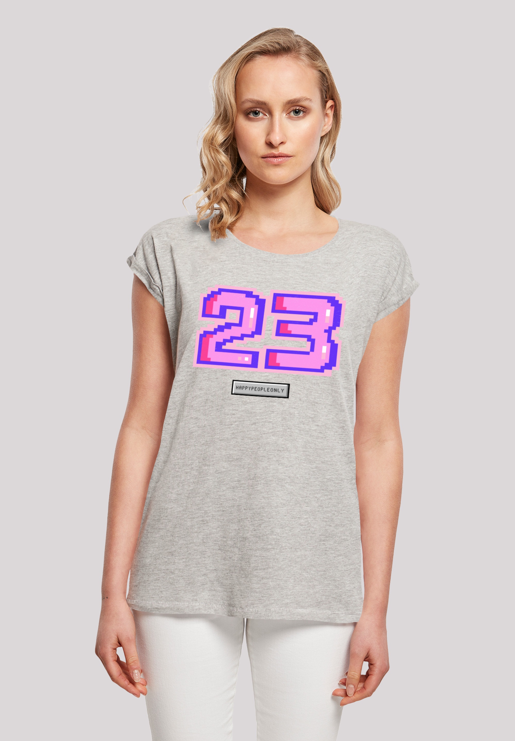 F4NT4STIC T-Shirt "Pixel 23 pink", Print