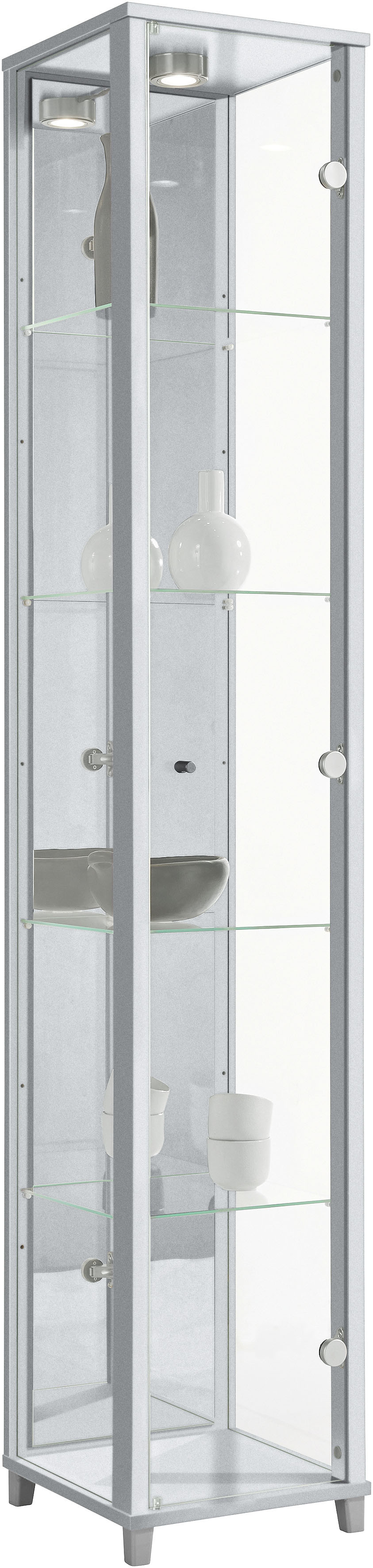 fif möbel Vitrine "OPTIMA" Standvitrine/Glasvitrine 1x Glastür,perfekt für Sammler,Sammlervitrine