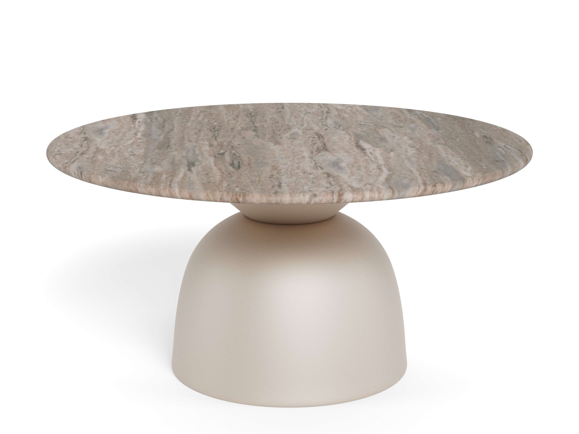 ACTONA GROUP Couchtisch »Ferrol Beistelltisch– stilvoll & modern mit eleganter Marmorplatte« Rund. Grauer Toronto Marmor, raues Stahlgestell, grau. Ø: 80 cm