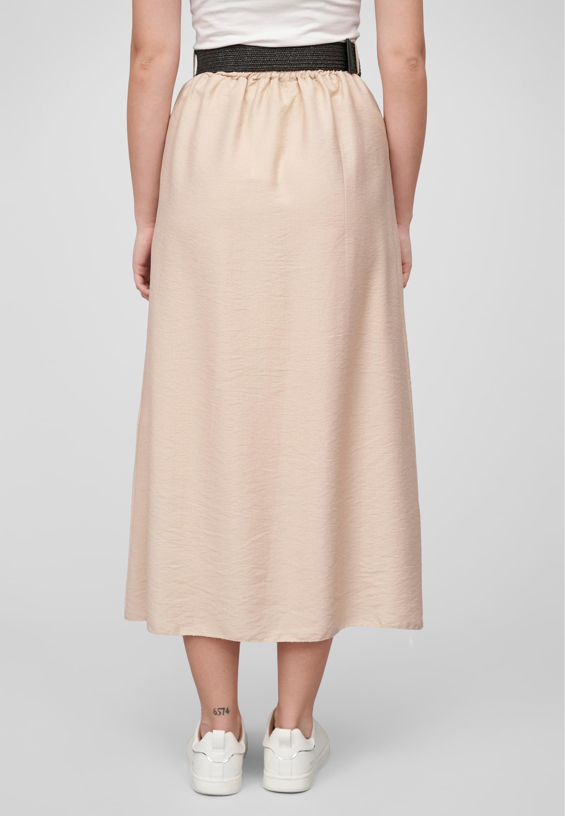 CLOUD 5IVE Shirtkleid »CLOUD 5IVE Cloud5ive Damen Longform Viskose Rock mit Gürtel«, (1 tlg.)