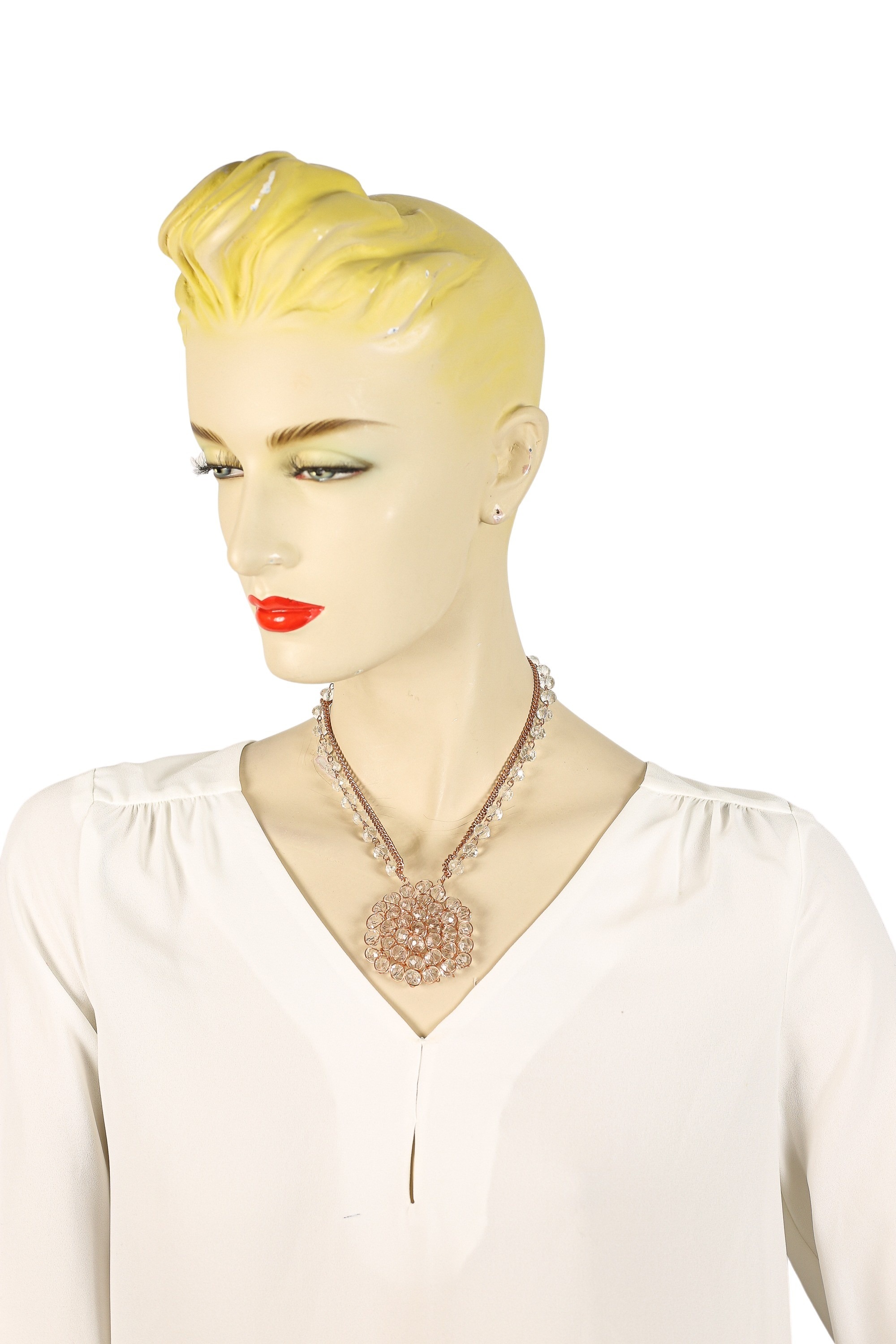 COLLEZIONE ALESSANDRO Kette mit Anhänger »Raja« zweireihige Kette mit rundem Anhänger