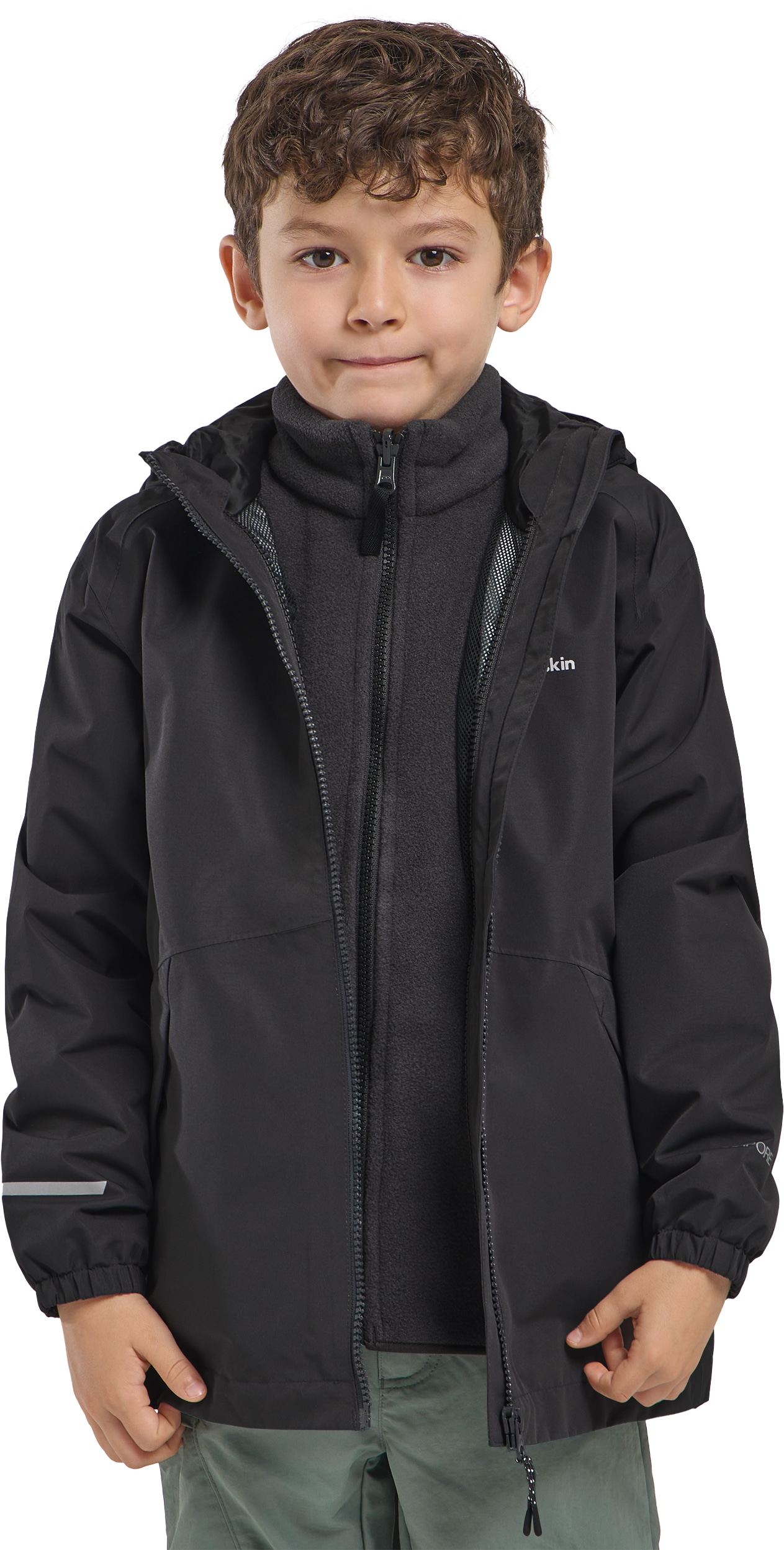 Jack Wolfskin 3-in-1-Funktionsjacke »ICELAND 3IN1 JACKET K«, mit Kapuze, 3in1, wasserdicht, Übergangsjacke