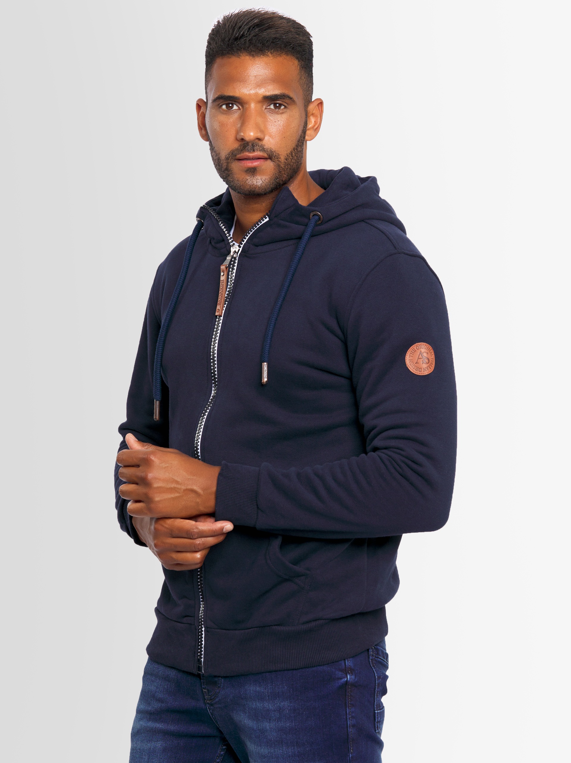 Alessandro Salvarini Sweatjacke »ASGeenio«, mit hohem Kragen