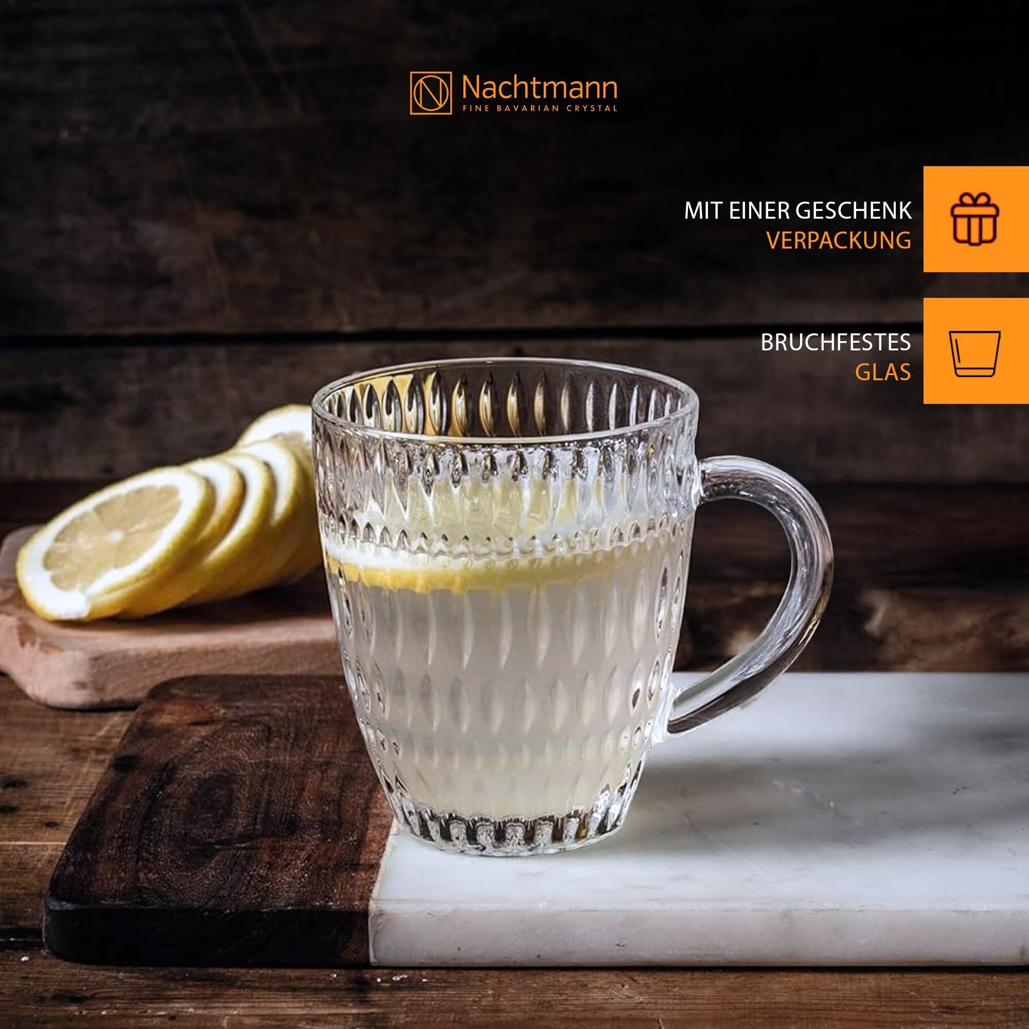 Thumbnail - Nachtmann Becher "Kaffeebecher Ethno Barista 392 ml 2er Set transparent"
