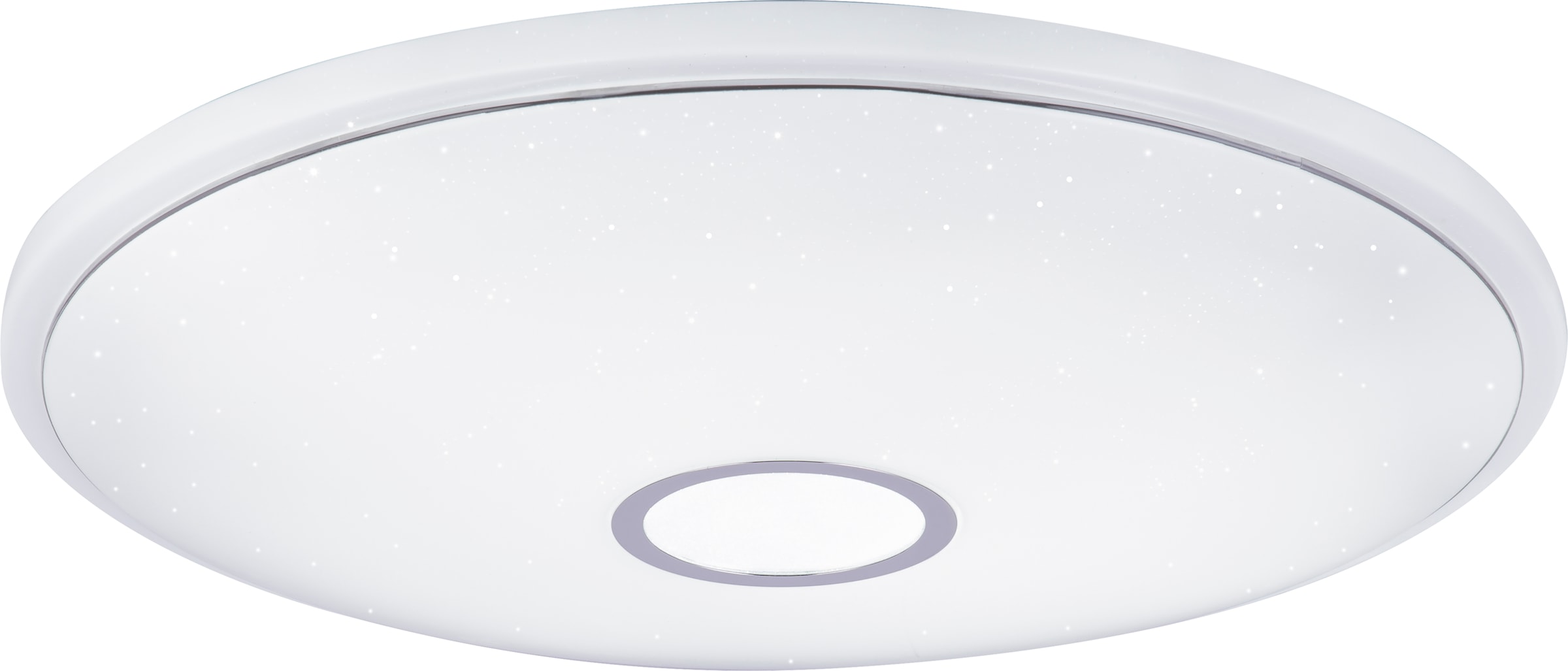 GLOBO LIGHTING Deckenleuchte »CONNOR« LED-Modul 1 Stk. Deckenleuchte Weiß/Opal, Chromring, RGB, SmartLight, LED 30W