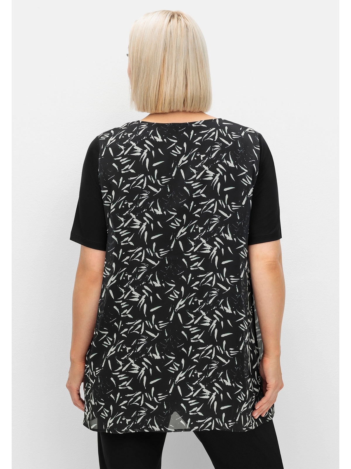 Sheego Blusenshirt »Große Größen«, aus Jersey und Chiffon