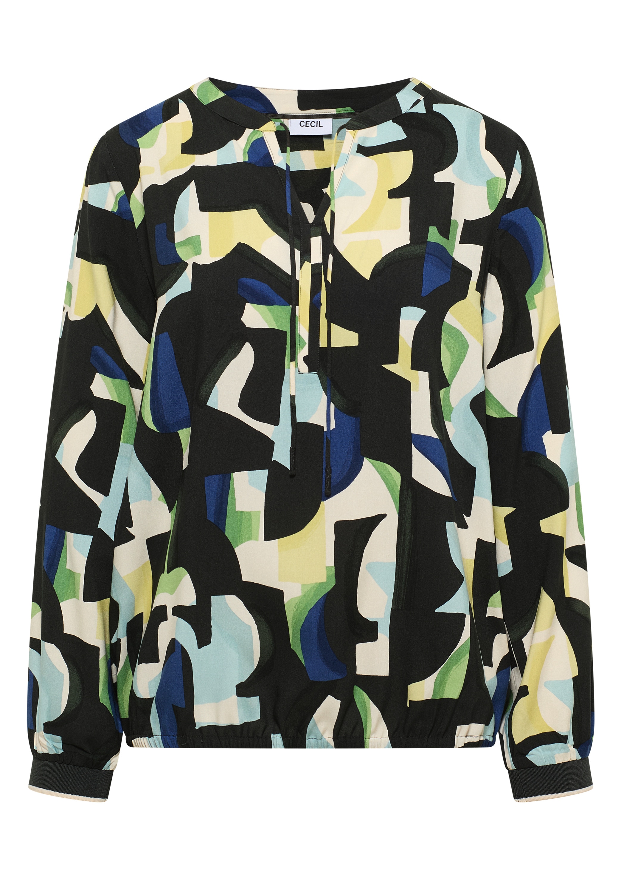 Cecil Langarmbluse aus satinierter Viskose
