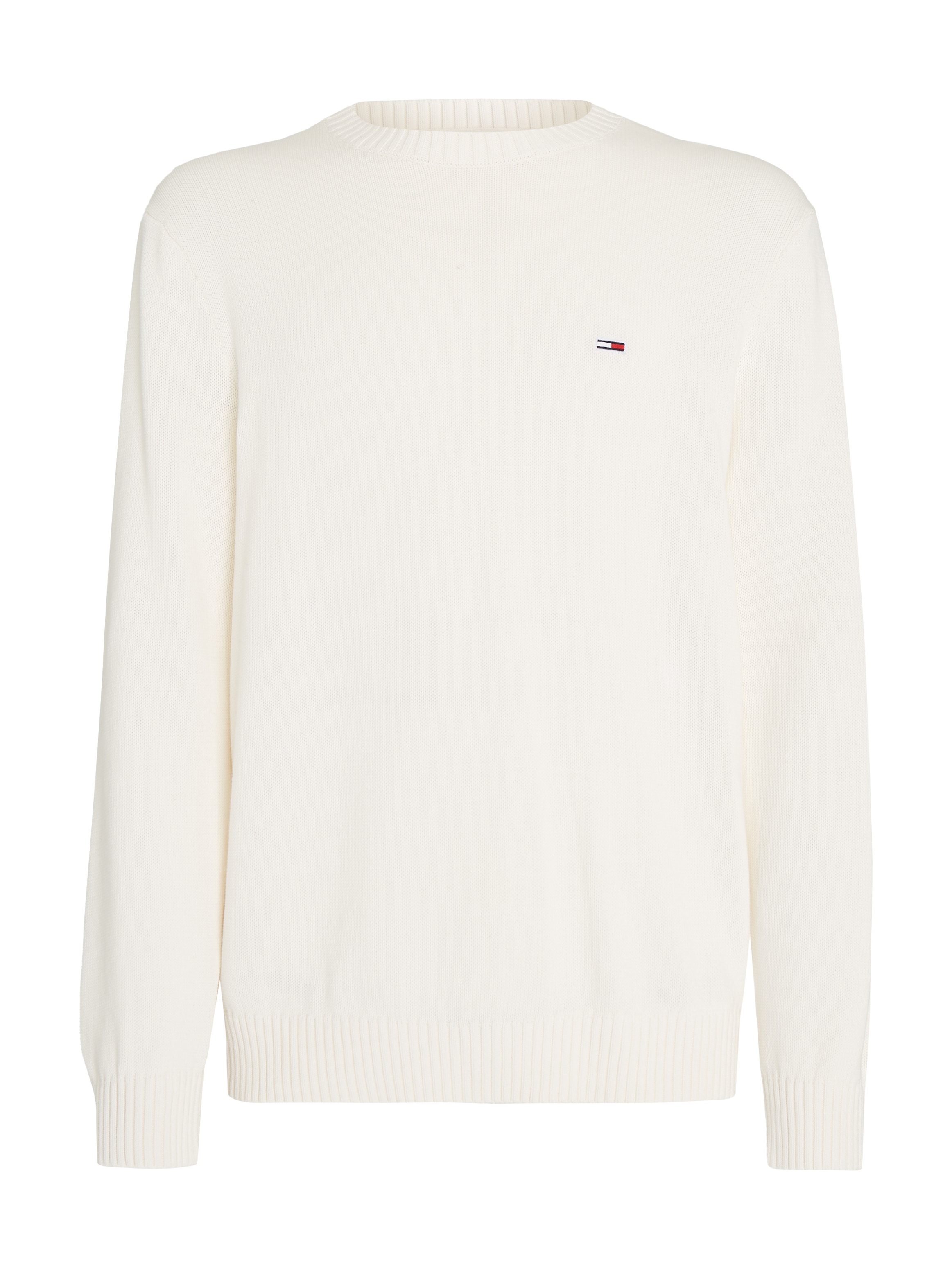 Tommy Jeans Strickpullover »TJM SLIM ESSNTLS C-NECK SWEATER«, mit Markenlogo auf der Brust