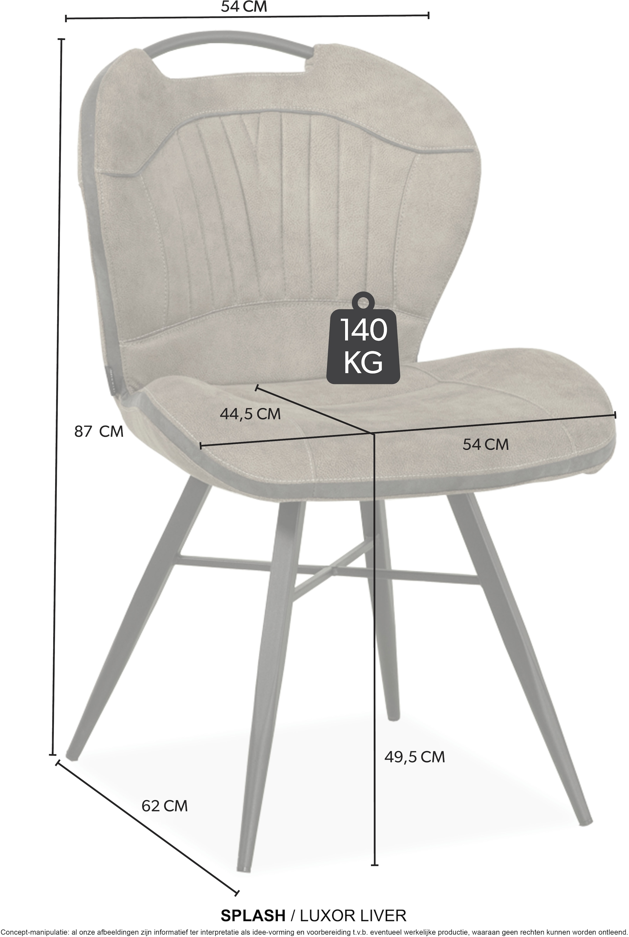 OMG Design Esszimmerstuhl »Splash« (Set) 2 Stk.Esszimmerstuhl, pflegeleichter Bezug, mit Handgriff