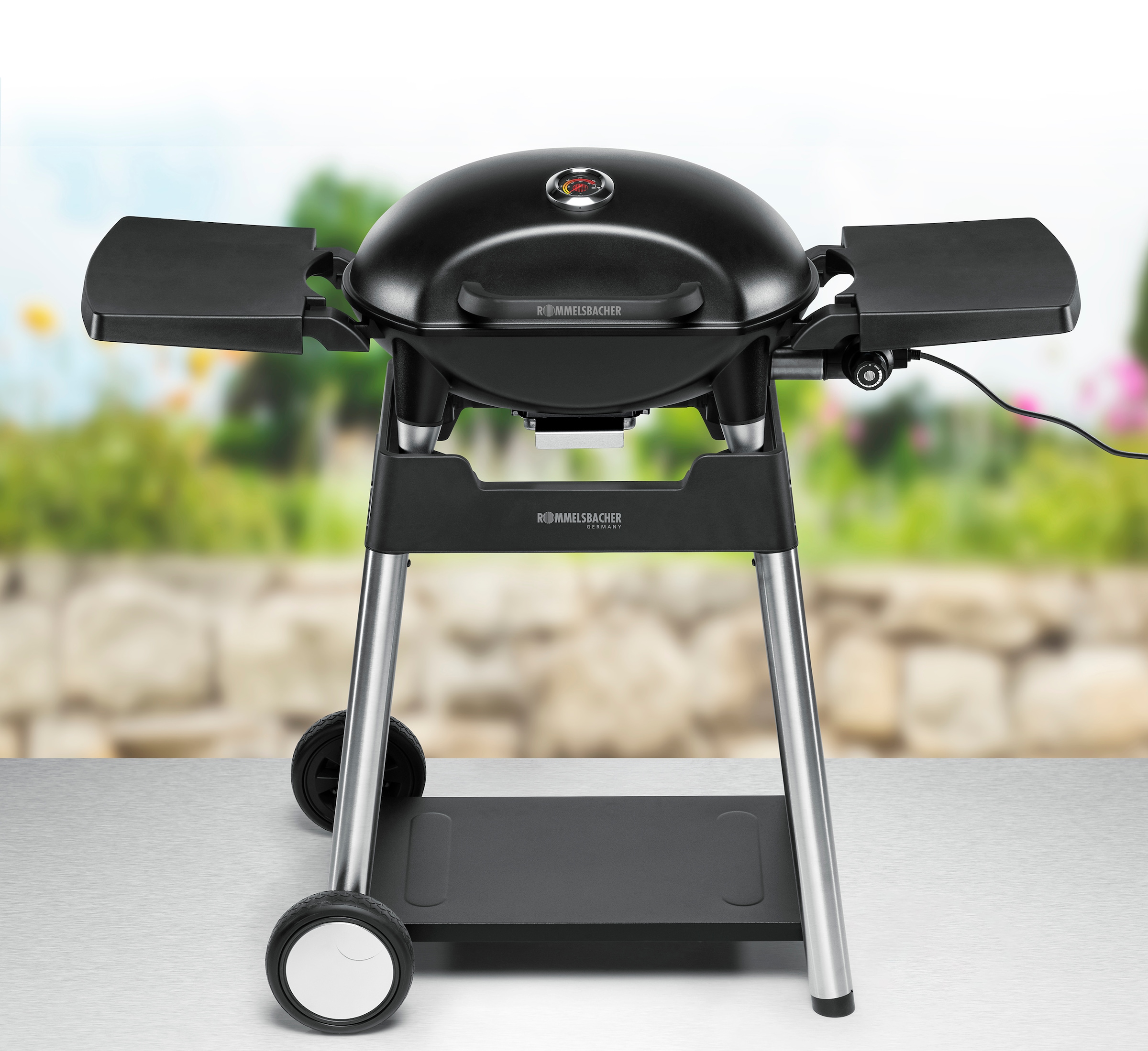 Rommelsbacher Elektrogrill »BBQ 4100/S«, 2200 W, BARBECUE GRILL MIT GRILLWAGEN