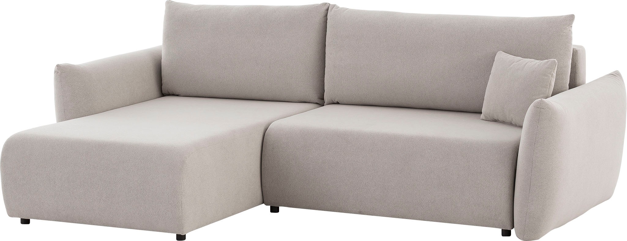 INOSIGN Ecksofa »MAVAS Schlafsofa mit Bettkasten, L-Form,«, ca.257/127cm (Liegefläche 212/145 cm), Cord, Chenille, Struktur