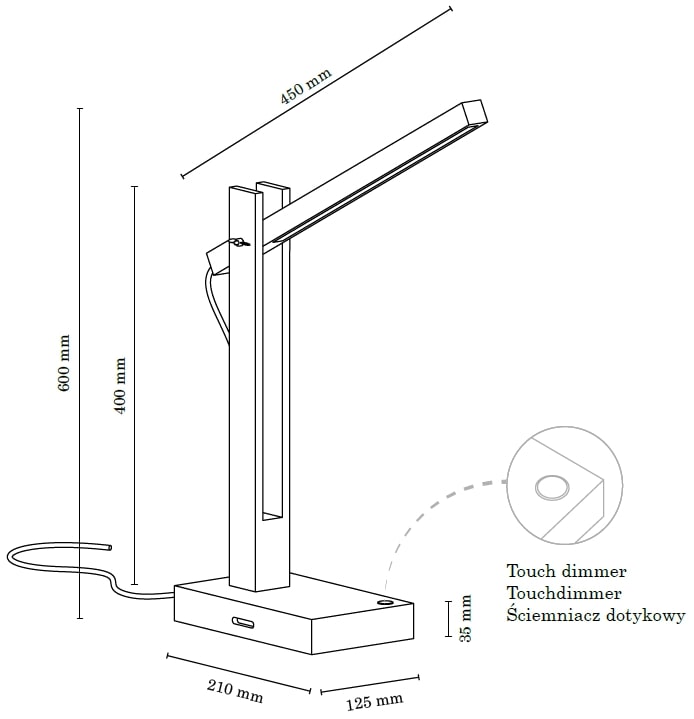 SPOT 24V-LED- Dimmer, Tischleuchte Flexibel BAUR »TUKAN«, Sale Modul, | flammig-flammig, bei Light 1 integriertes Eichenholz, Touch mit