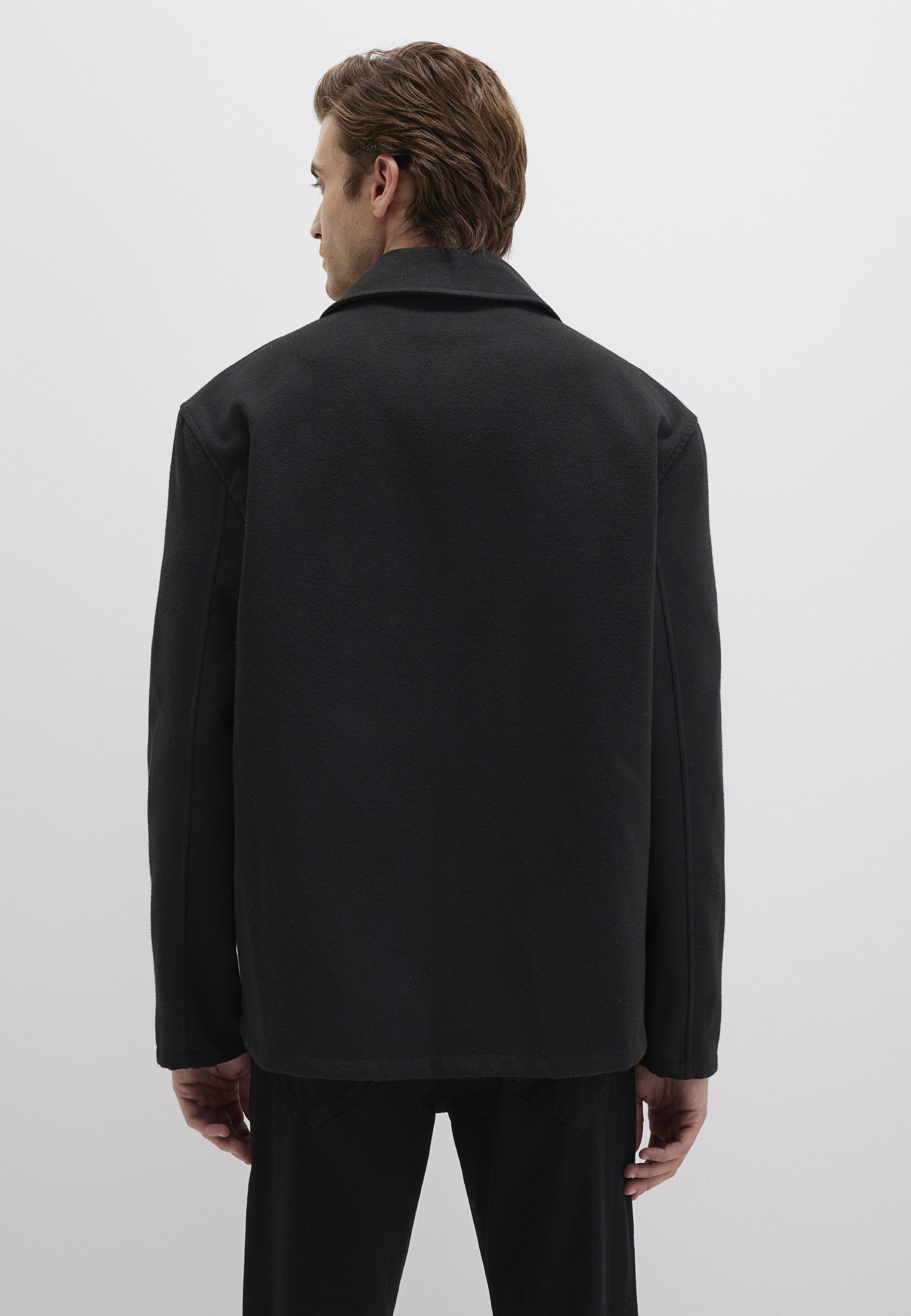 Langarmhemd MAVI "LONG SLEEVE SHIRT", Herren, Gr. S, US-Größen, schwarz, 78% Polyester, 19% Viskose, 3% Elasthan, clean, loose fit normal, eng normaler Saum, Hemden, Overshirt 3