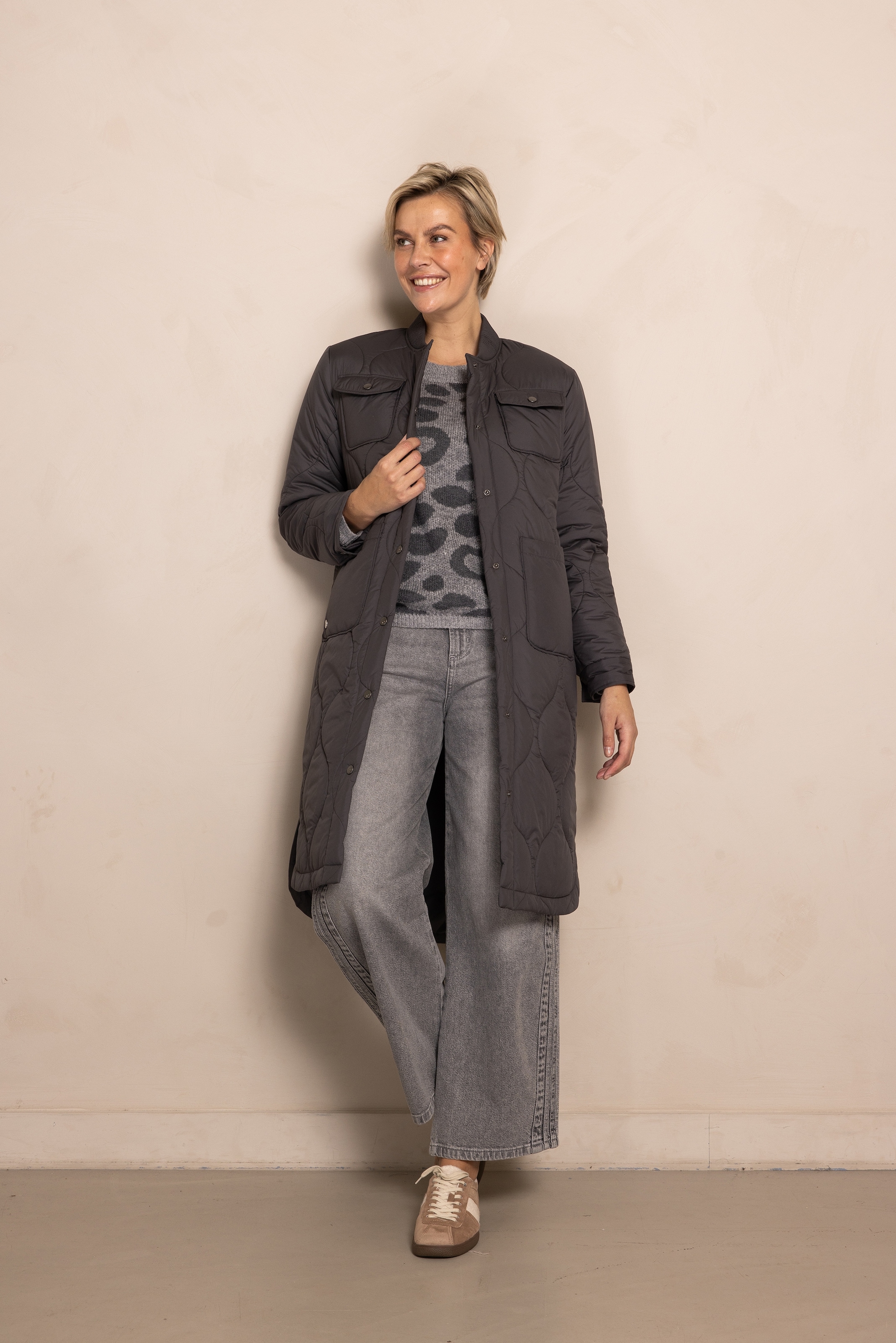 Zhrill Langjacke "ZHTARA", ohne Kapuze, mit leichter Steppung und Knopfleis günstig online kaufen