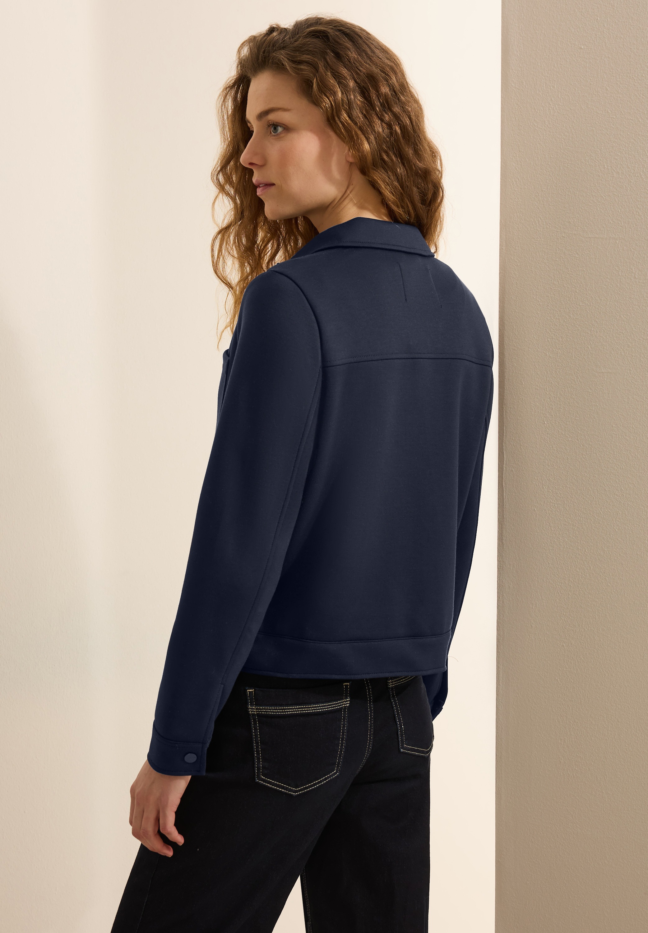 Thumbnail - Cecil Sweatjacke, mit Knopfleiste und Hemdkragen