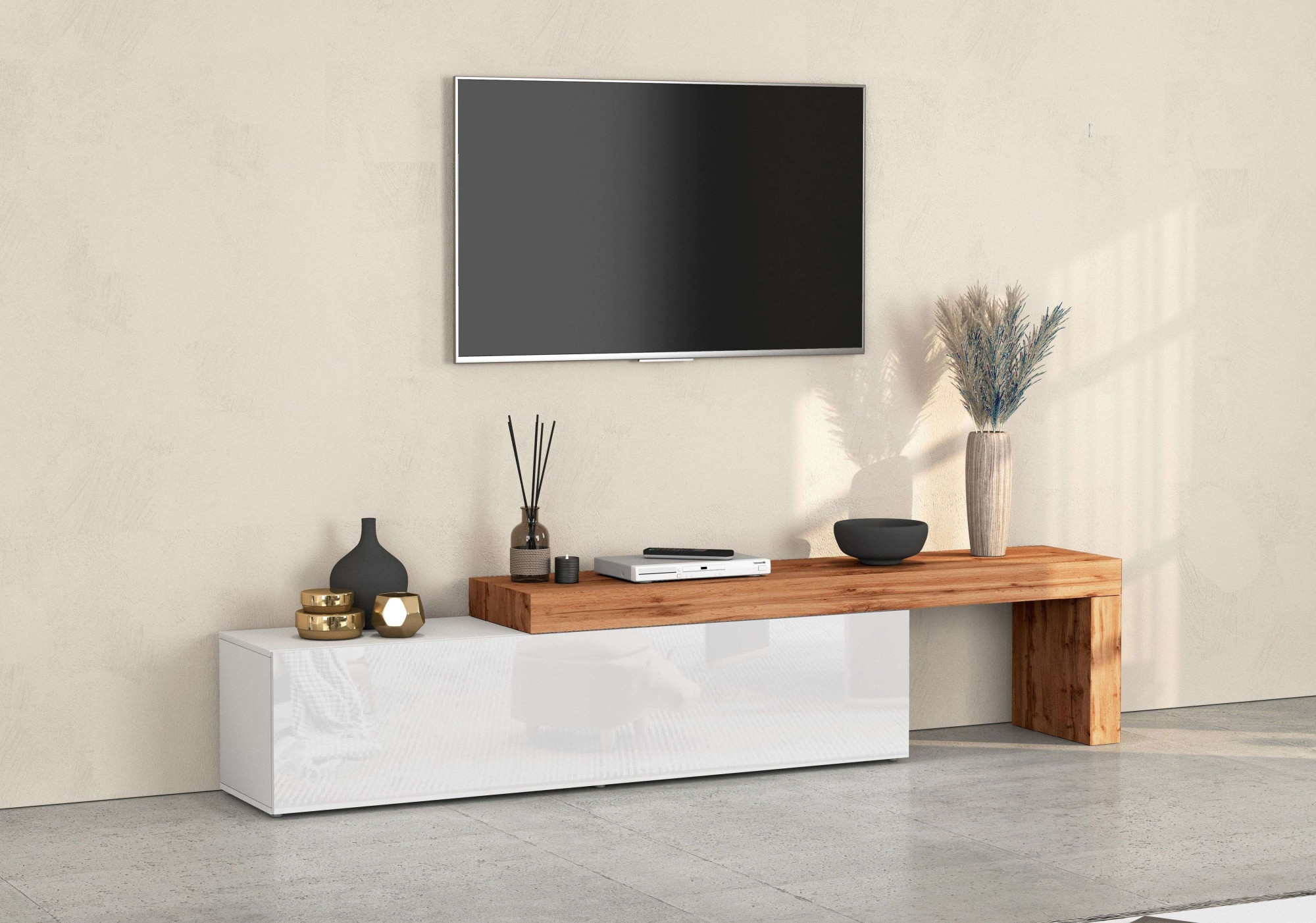 INOSIGN Lowboard "Chronos TV-Board, TV-Schrank", (1 St., Breite verstellbar günstig online kaufen