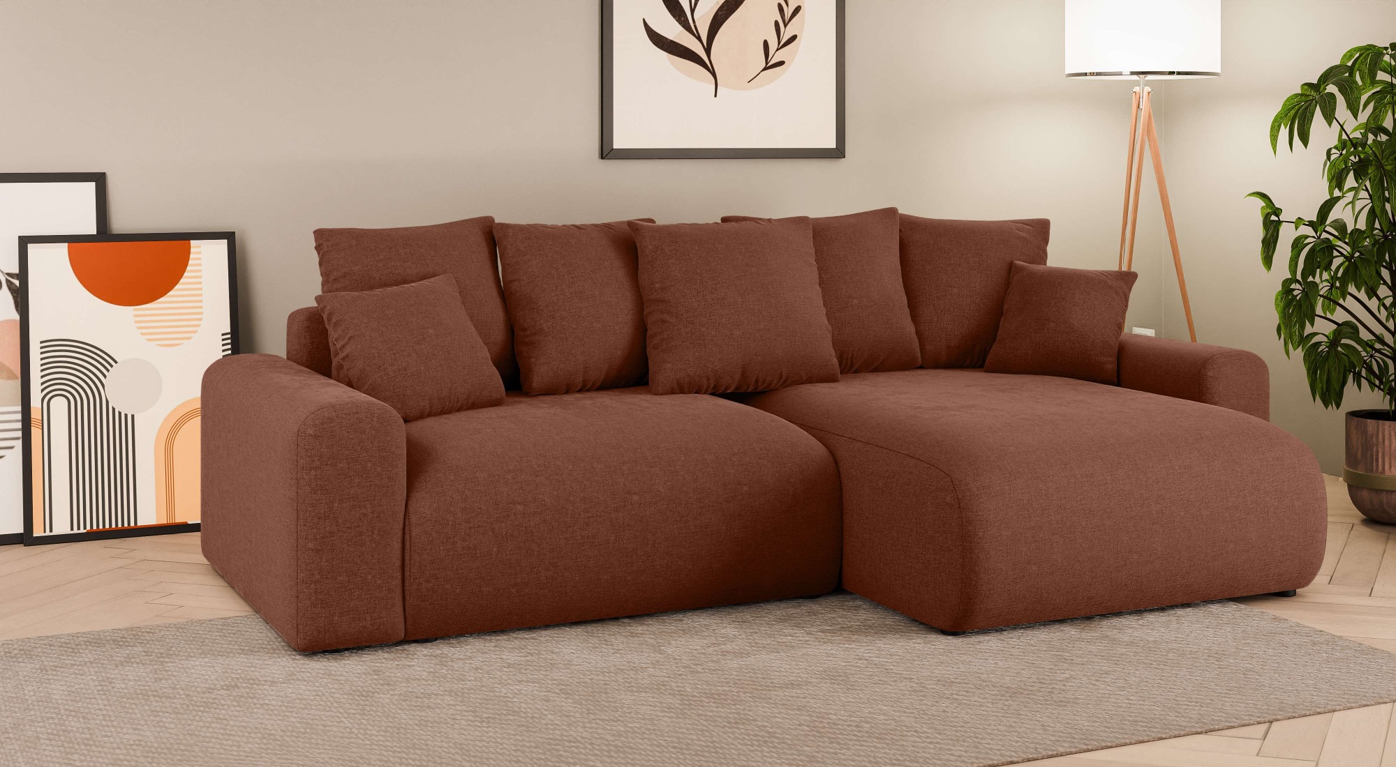 Home affaire Ecksofa "LAKESIDE klein mit Bettfunktion und Bettkasten, B/T/H günstig online kaufen