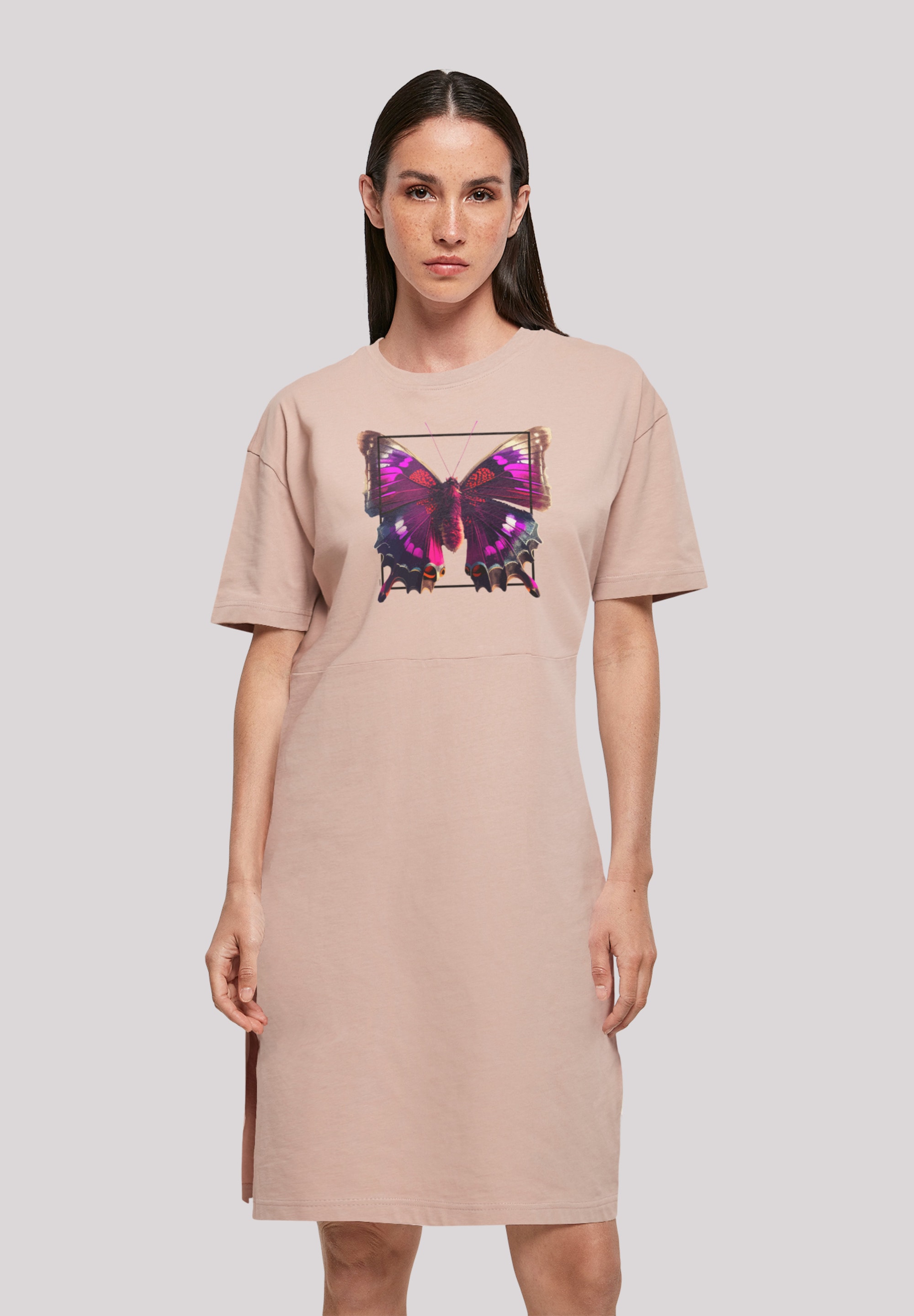 F4NT4STIC Shirtkleid "Pink" Ohne Taschen Print günstig online kaufen