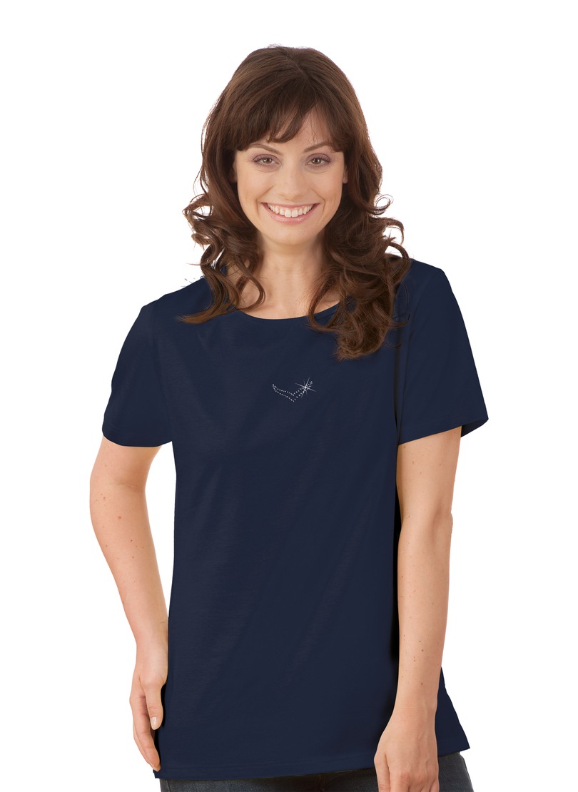 Trigema T-Shirt »TRIGEMA T-Shirt DELUXE Baumwolle mit Kristallsteinen« kaufen