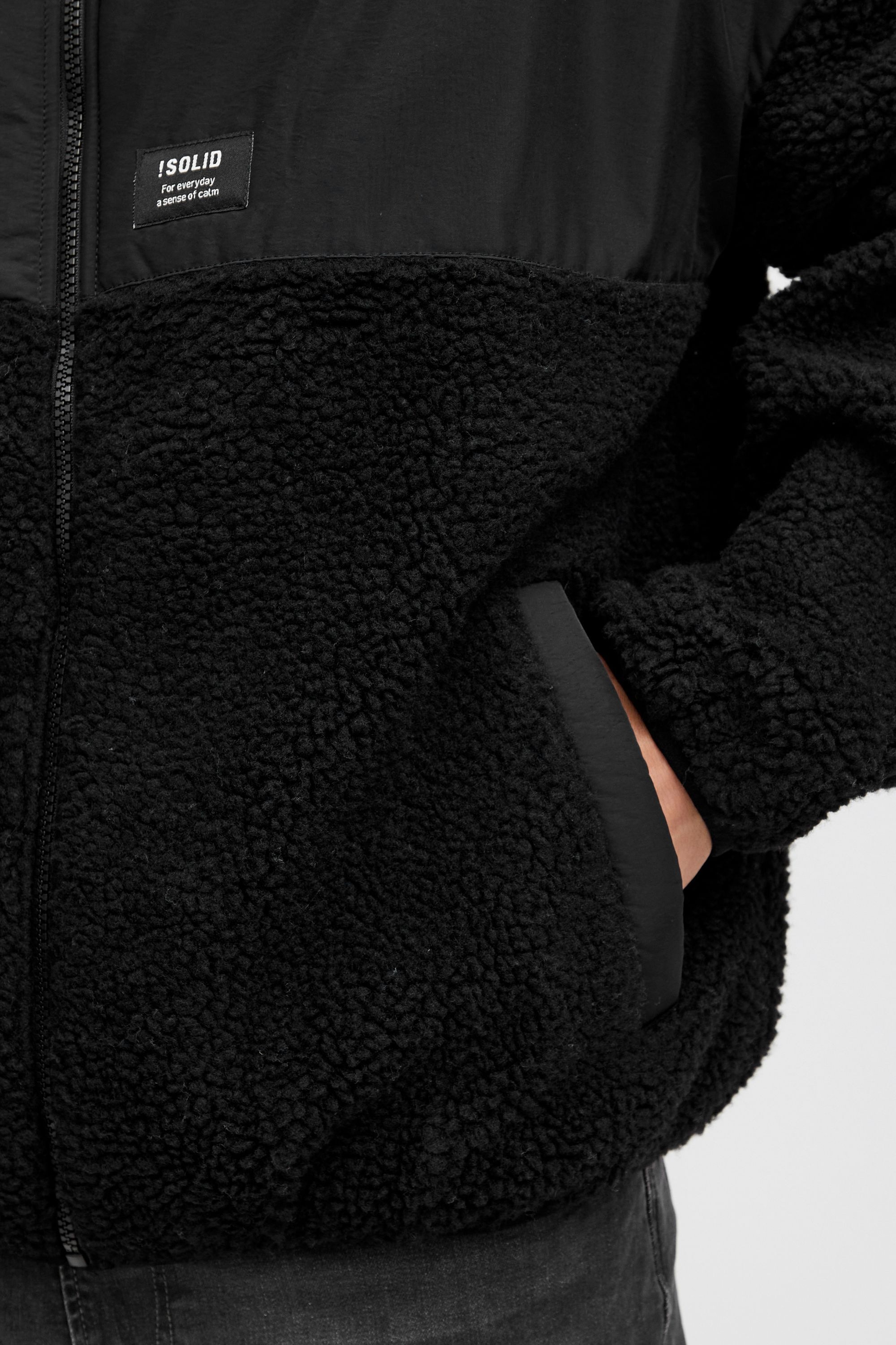 !Solid Fellimitatjacke »Fellimitatjacke SDMark«, mit Kapuze