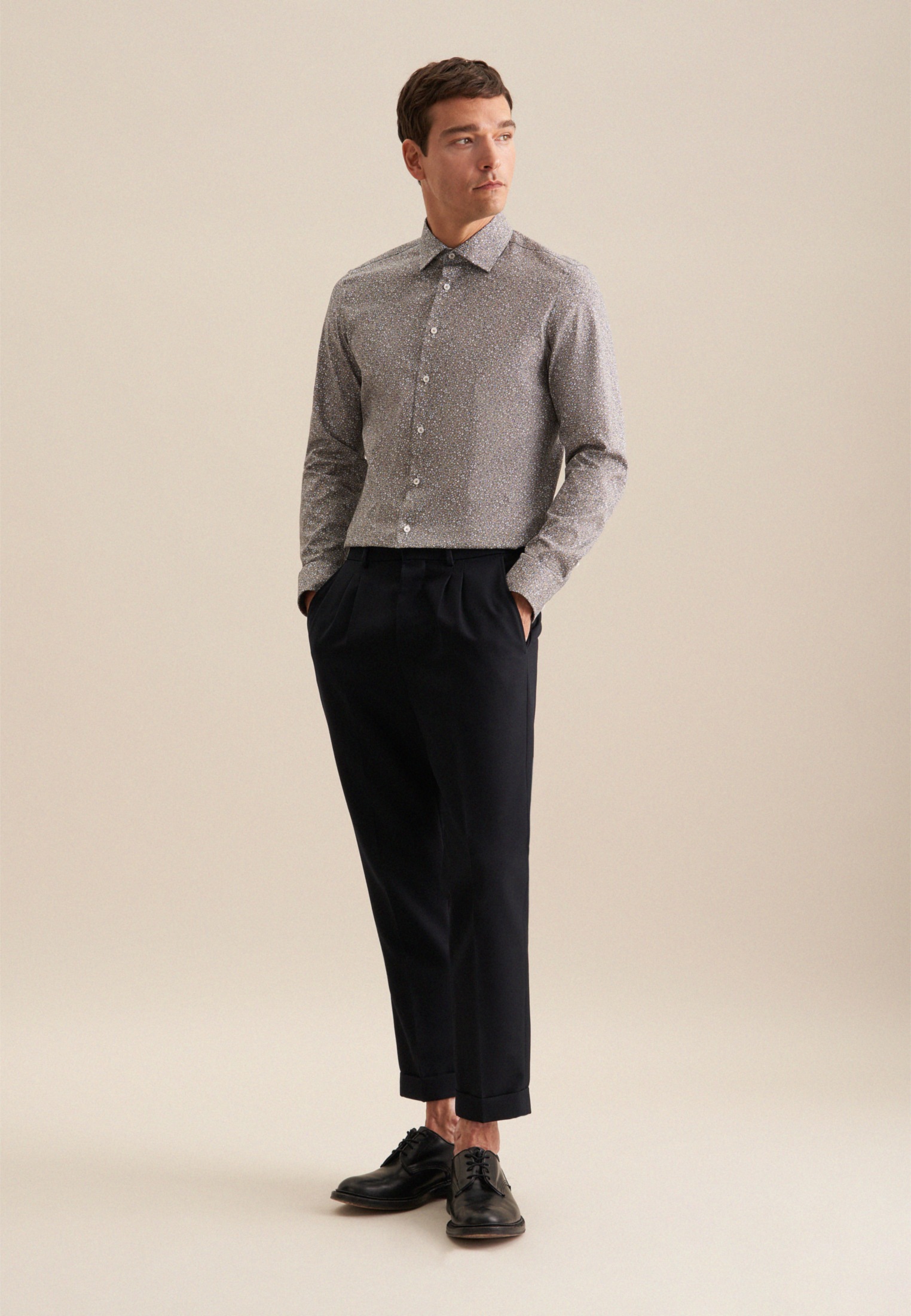 seidensticker Businesshemd »Slim«, Slim Langarm Kentkragen Floral