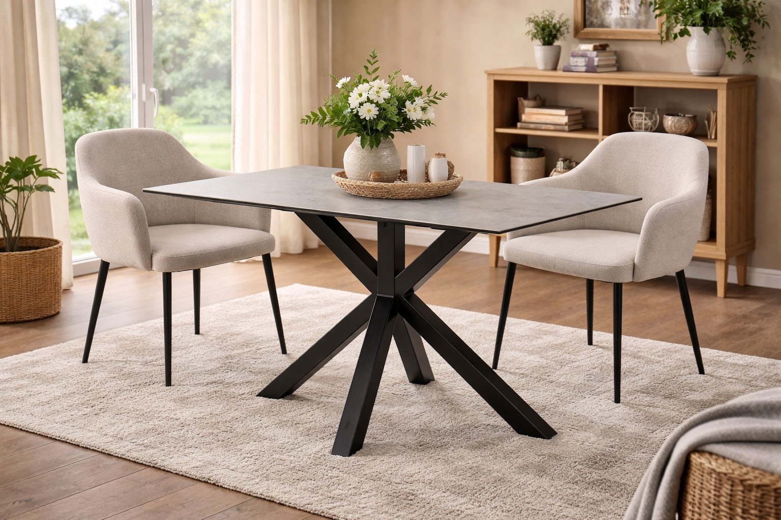 ACTONA GROUP Esstisch »Heaven mit Keramikplatte & stabilem Stahlgestell, mehrere Varianten« Breite: 135, 160 und 200 cm,  Pflegeleichter Design-Esstisch – robust, stilvoll & langlebig