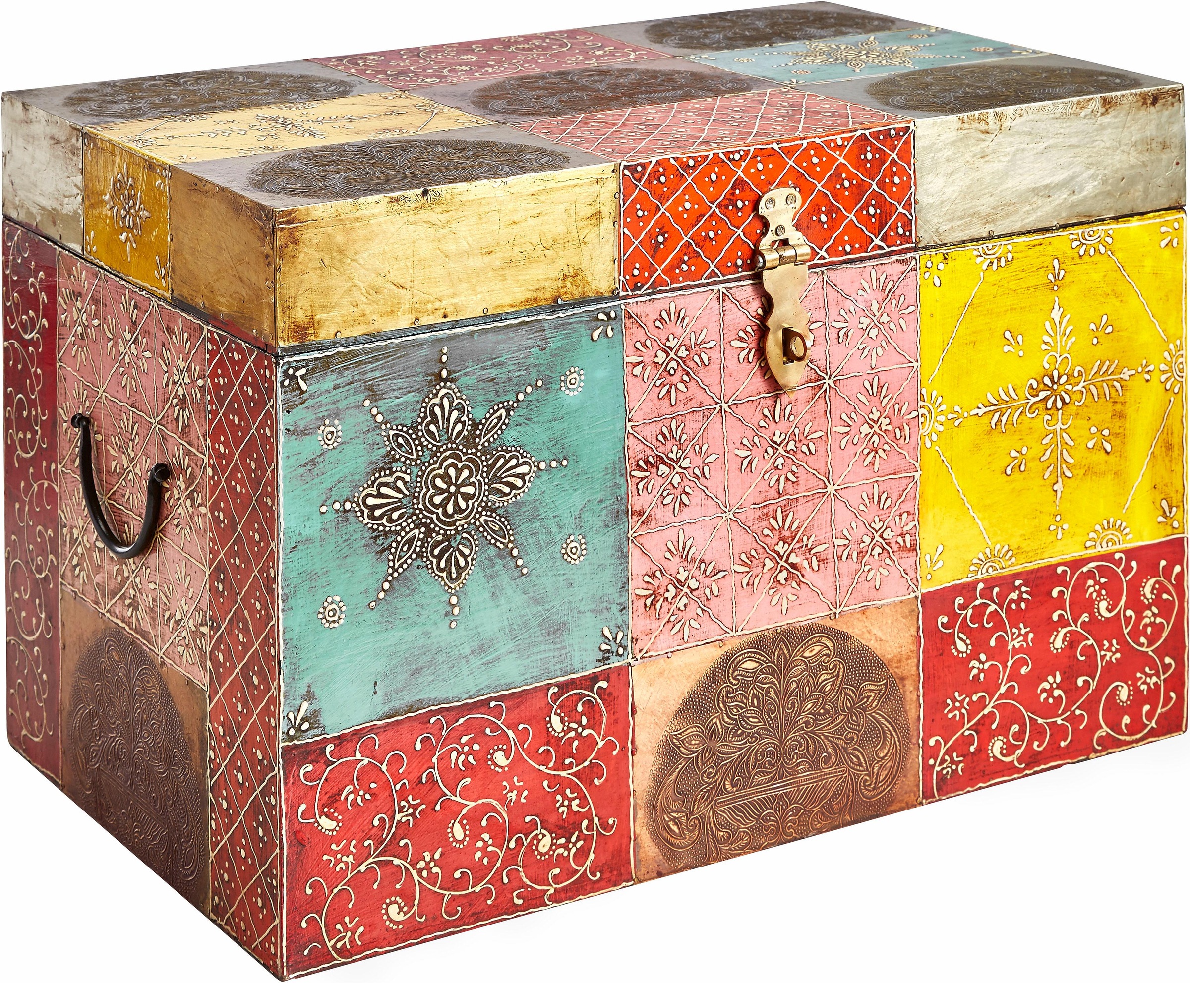 Thumbnail - OTTO home Truhe "Vivek" handbemalt, mit Metallverschluss