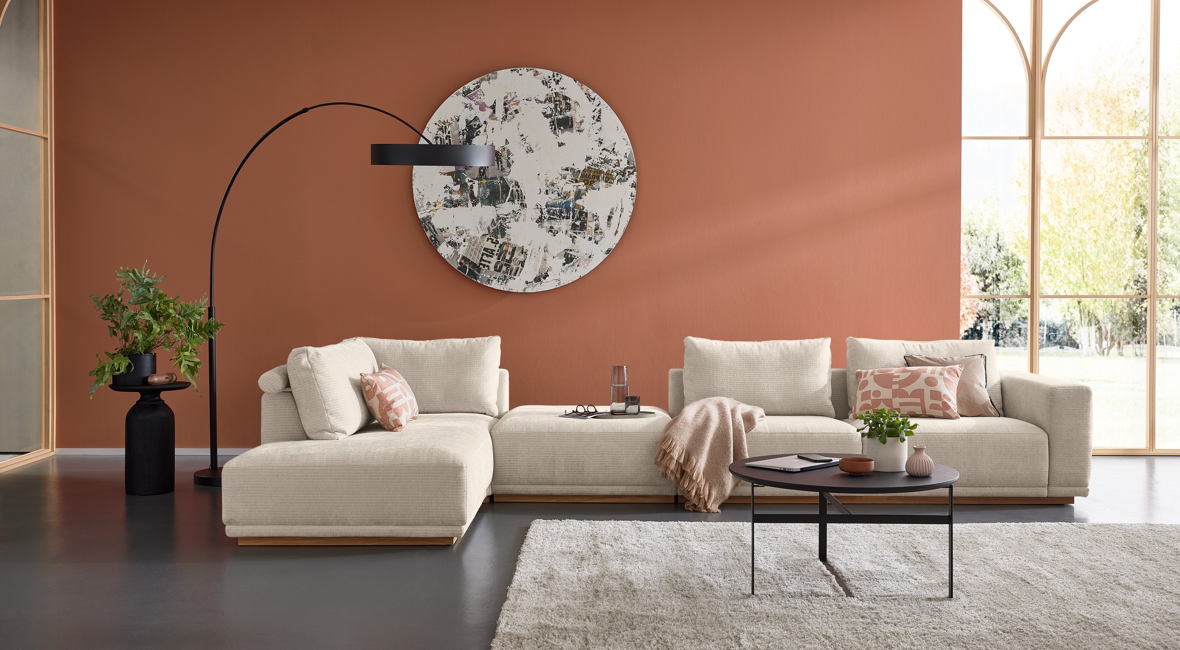 Musterring Wohnlandschaft Anreihsofa mit Armlehne rechts, Eckteil links mit günstig online kaufen