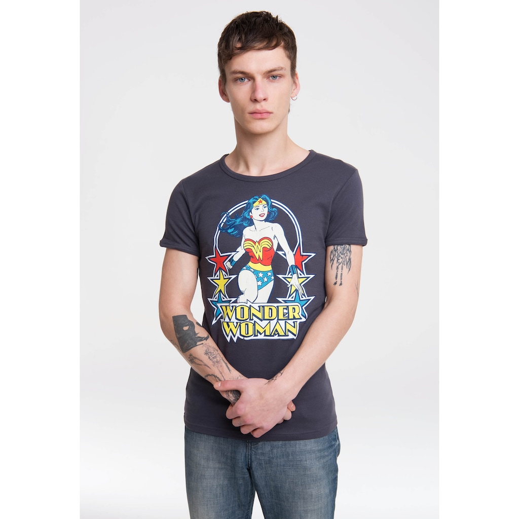 LOGOSHIRT T-Shirt »Wonder Woman«, mit trendigem Retro-Print