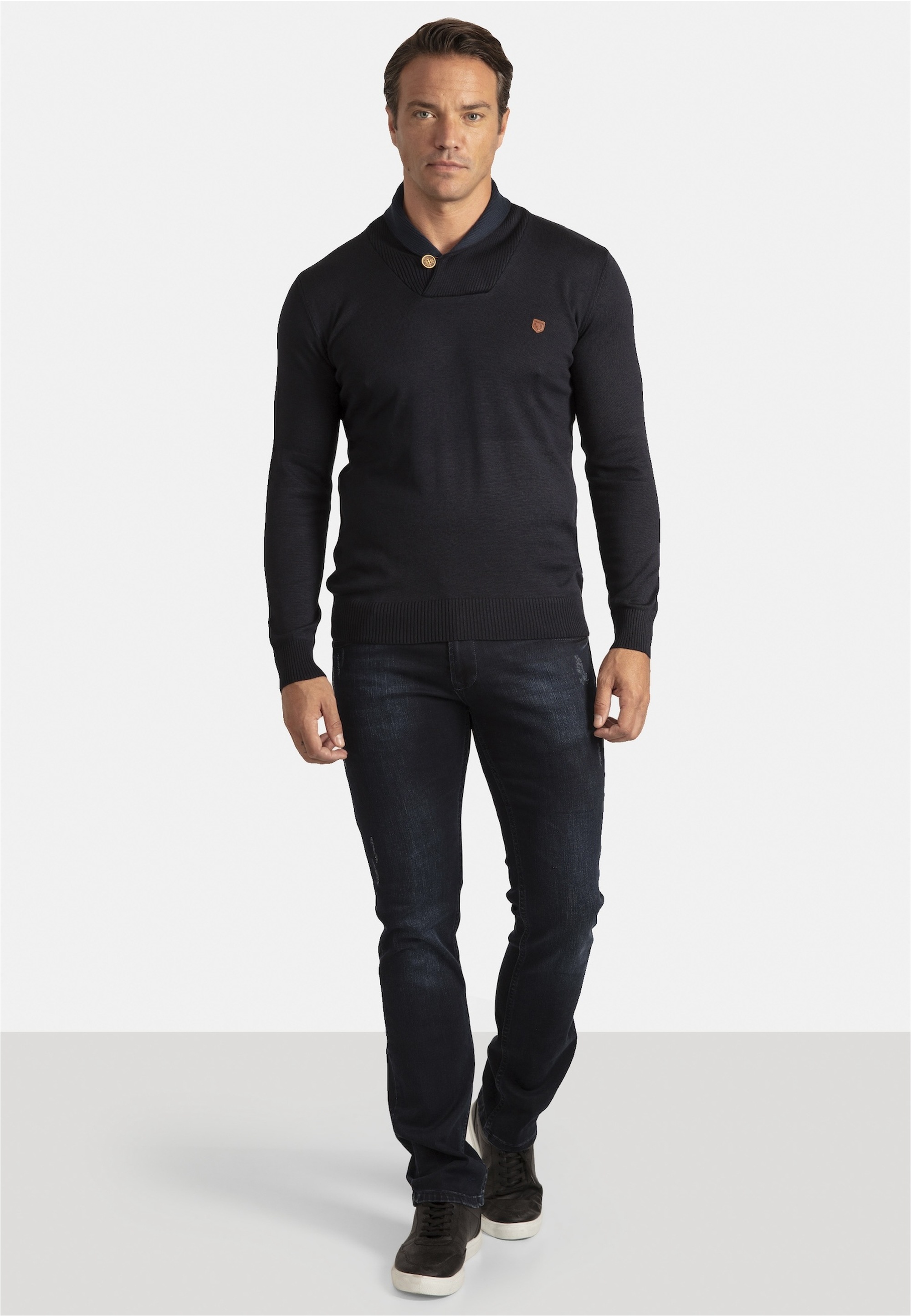 Thumbnail - SIR RAYMOND TAILOR Strickpullover "Erasmo", mit gemütlichem Stehkragen