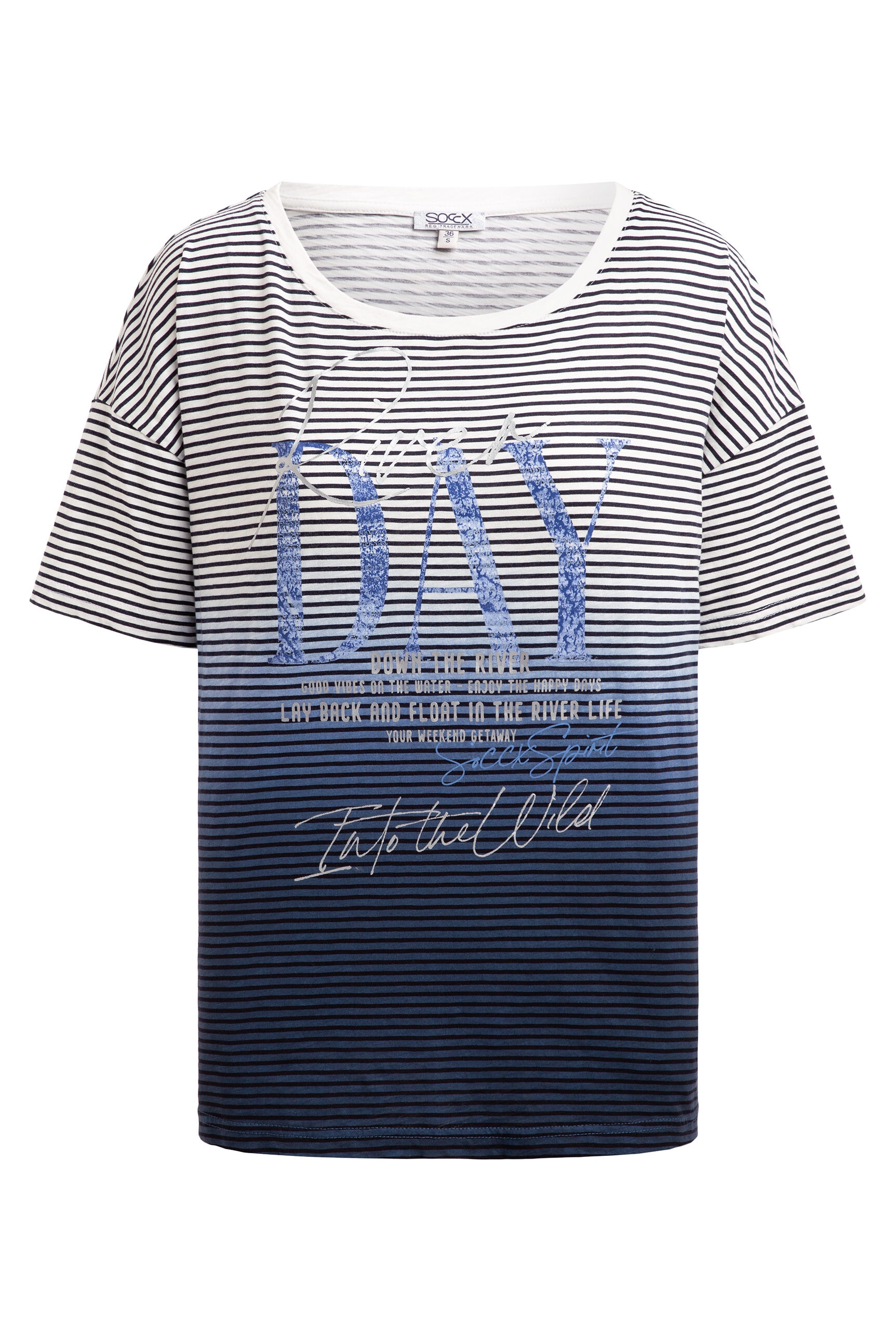 SOCCX Rundhalsshirt mit Farbverlauf